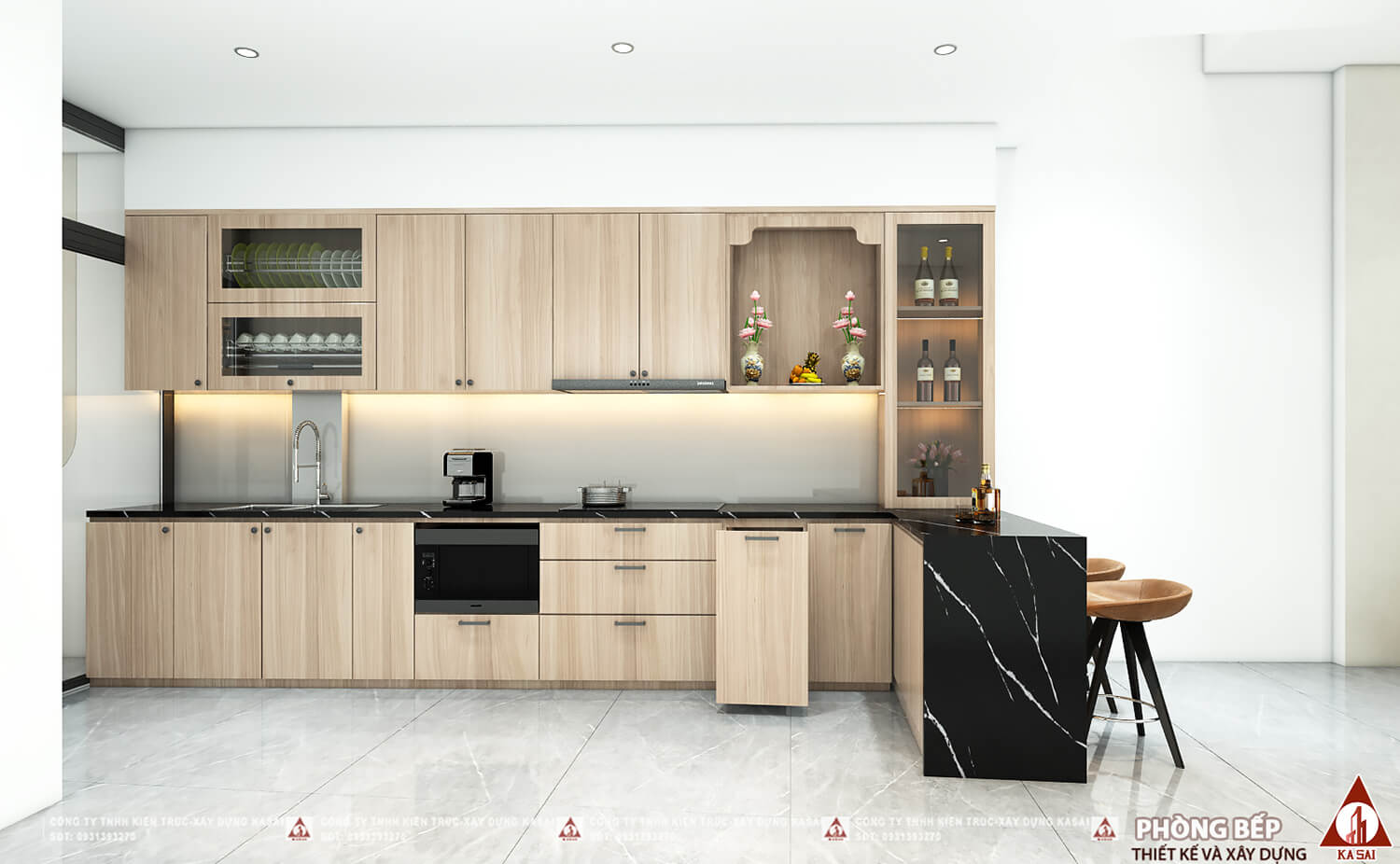 Phòng bếp xây nhà trên đất thóp hậu