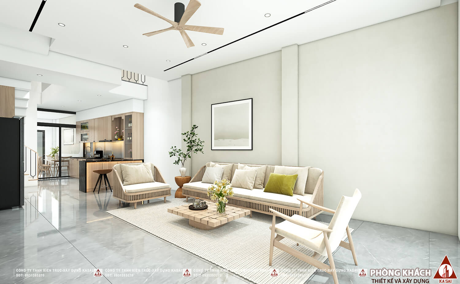 Phòng khách xây nhà trên đất thóp hậu