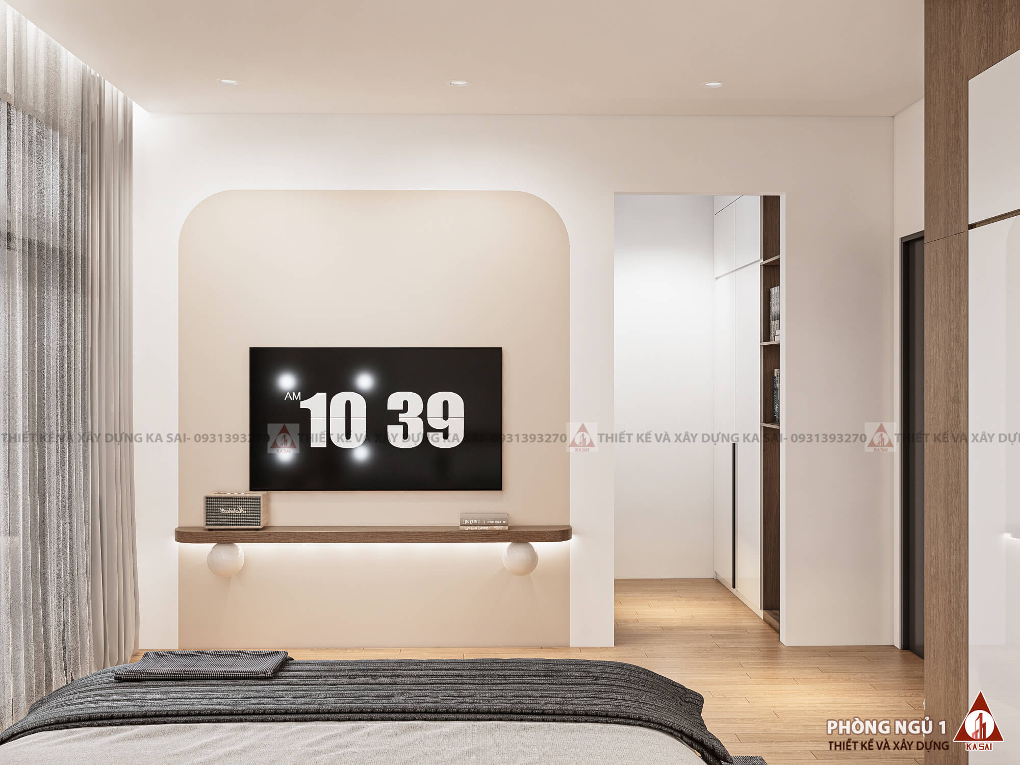 Phòng ngủ 1 nhà 2 tầng đẹp 3 phòng ngủ diện tích 6m x13m
