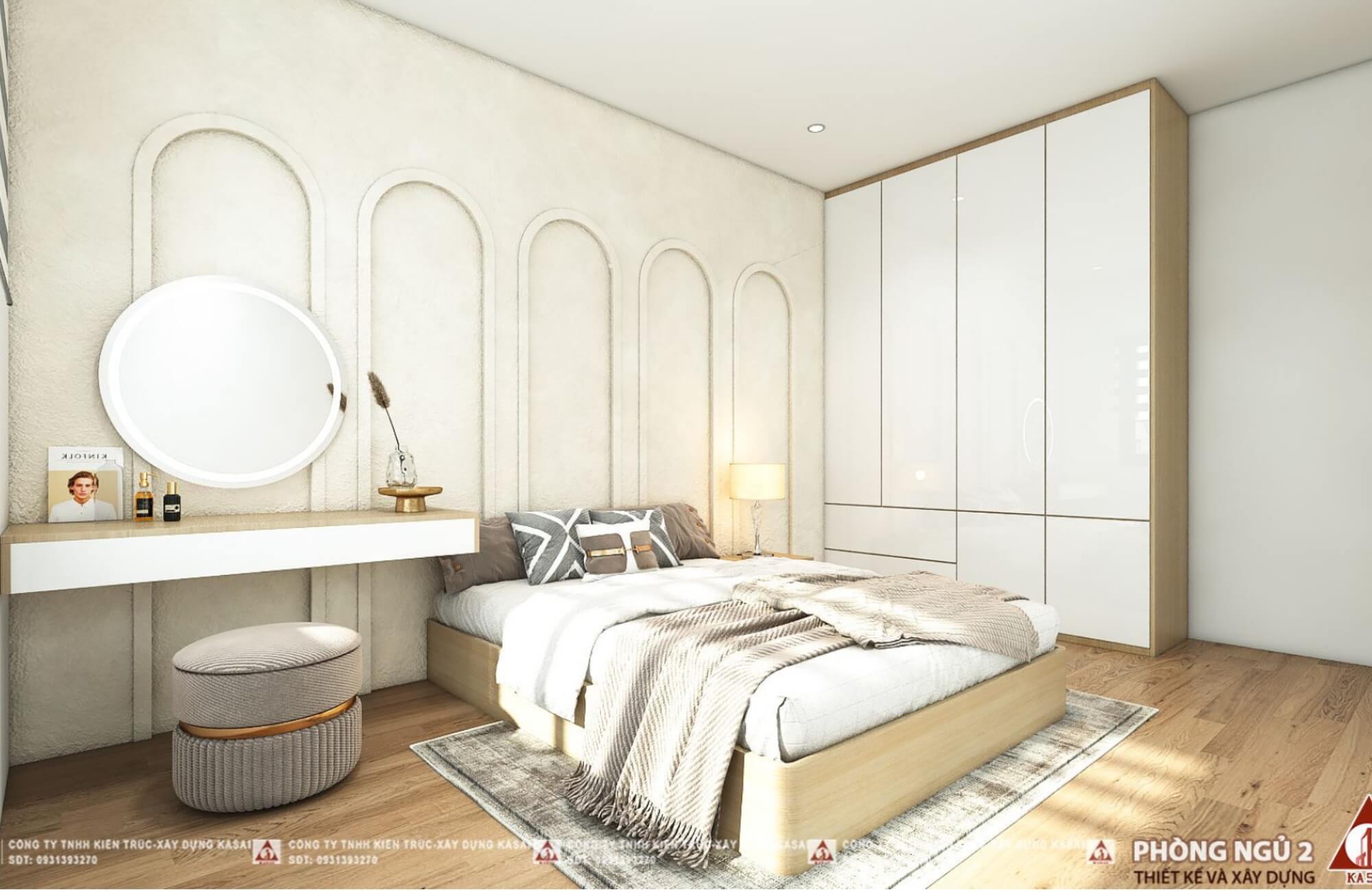 Phòng ngủ 3 thiết kế nhà phố 4x18m 4 tầng