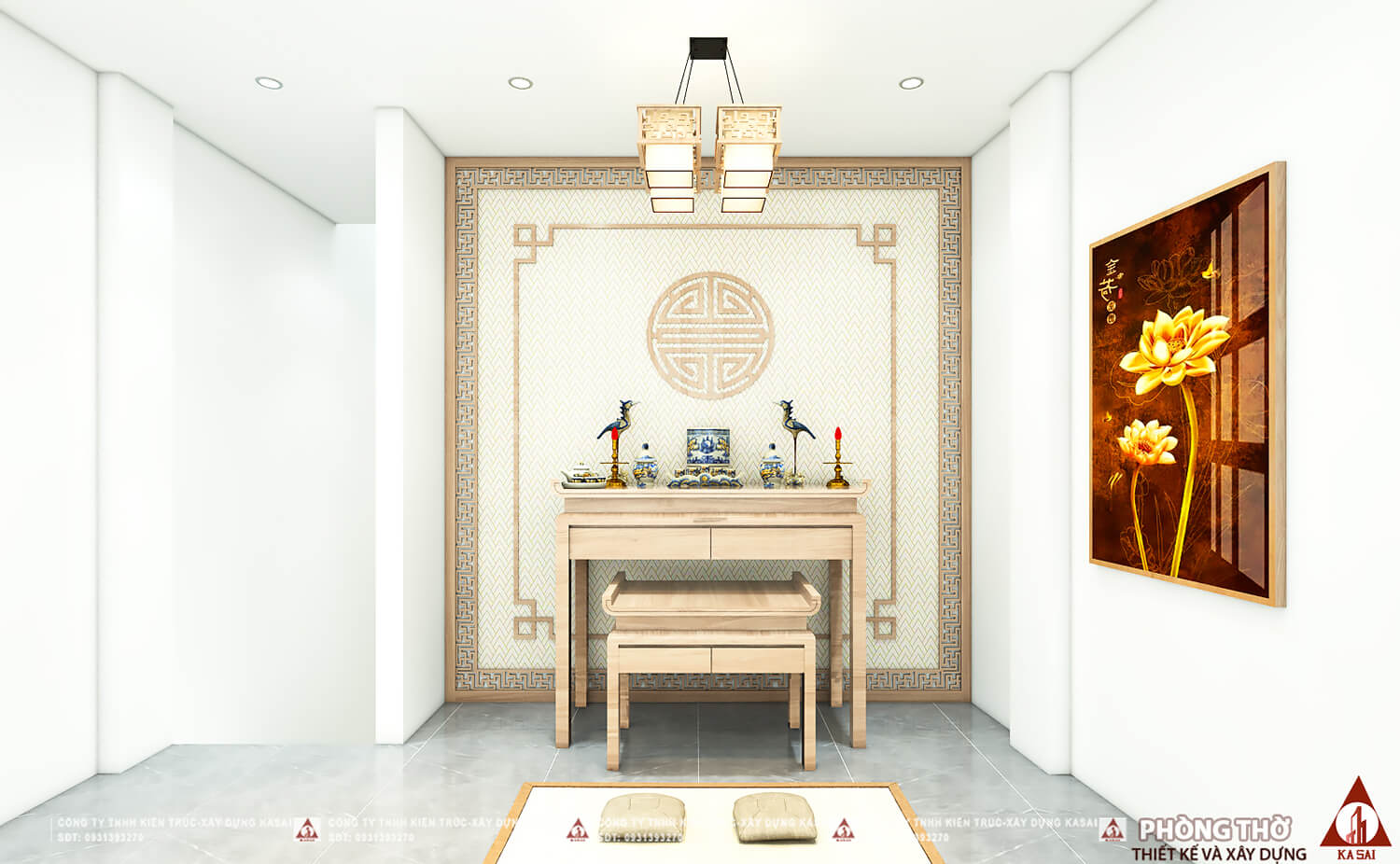 Phòng thờ xây nhà trên đất thóp hậu