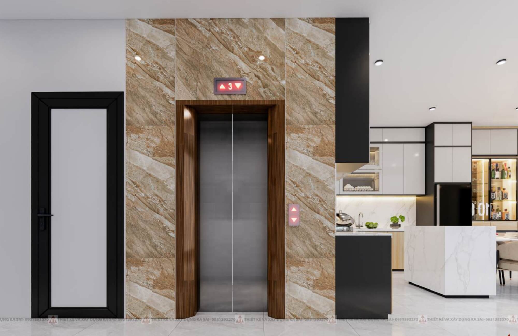 Thang máy thiết kế căn hộ cho thuê 5x20m