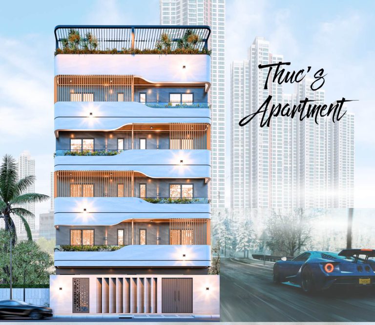 Thiết kế căn hộ cho thuê 5 tầng 1 tum Đà Nẵng