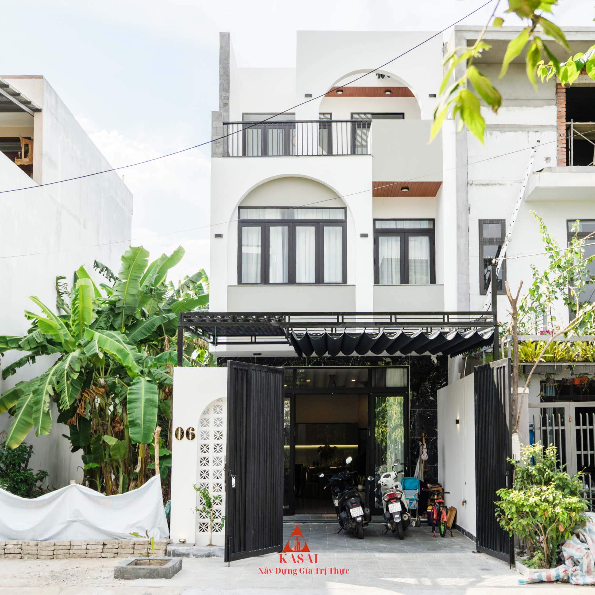 Thiết kế mái che sân trước di động