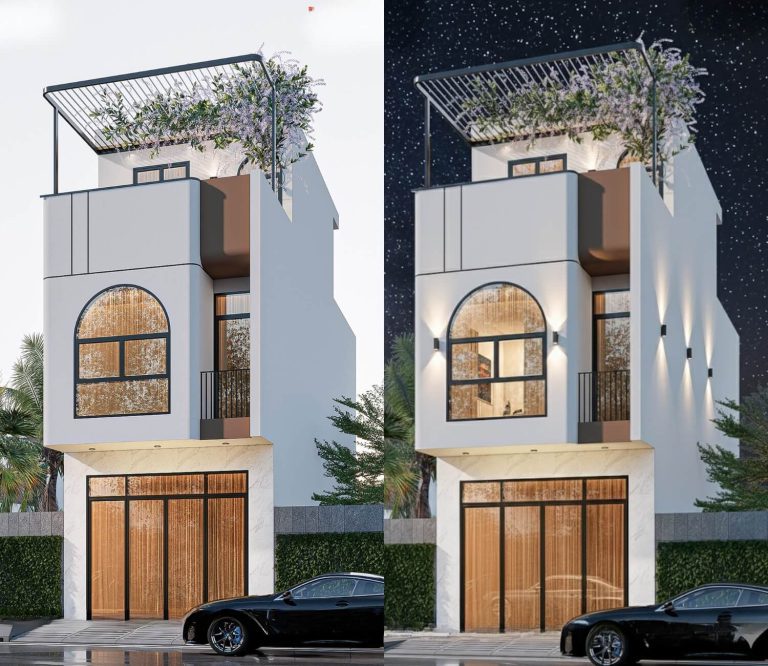 Thiết kế nhà ống 3 tầng 4,5x15m