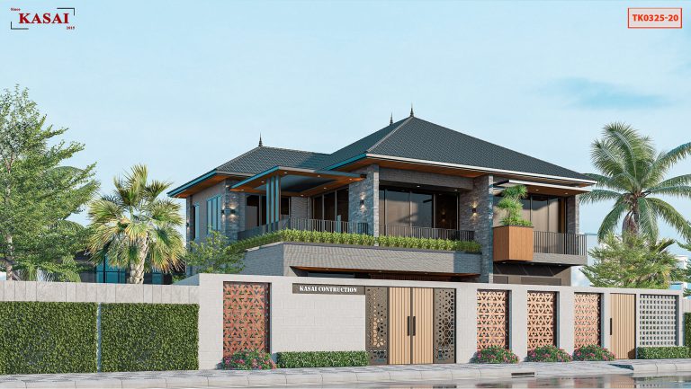 Thiết kế nhà trên đất hình thang tóp hậu