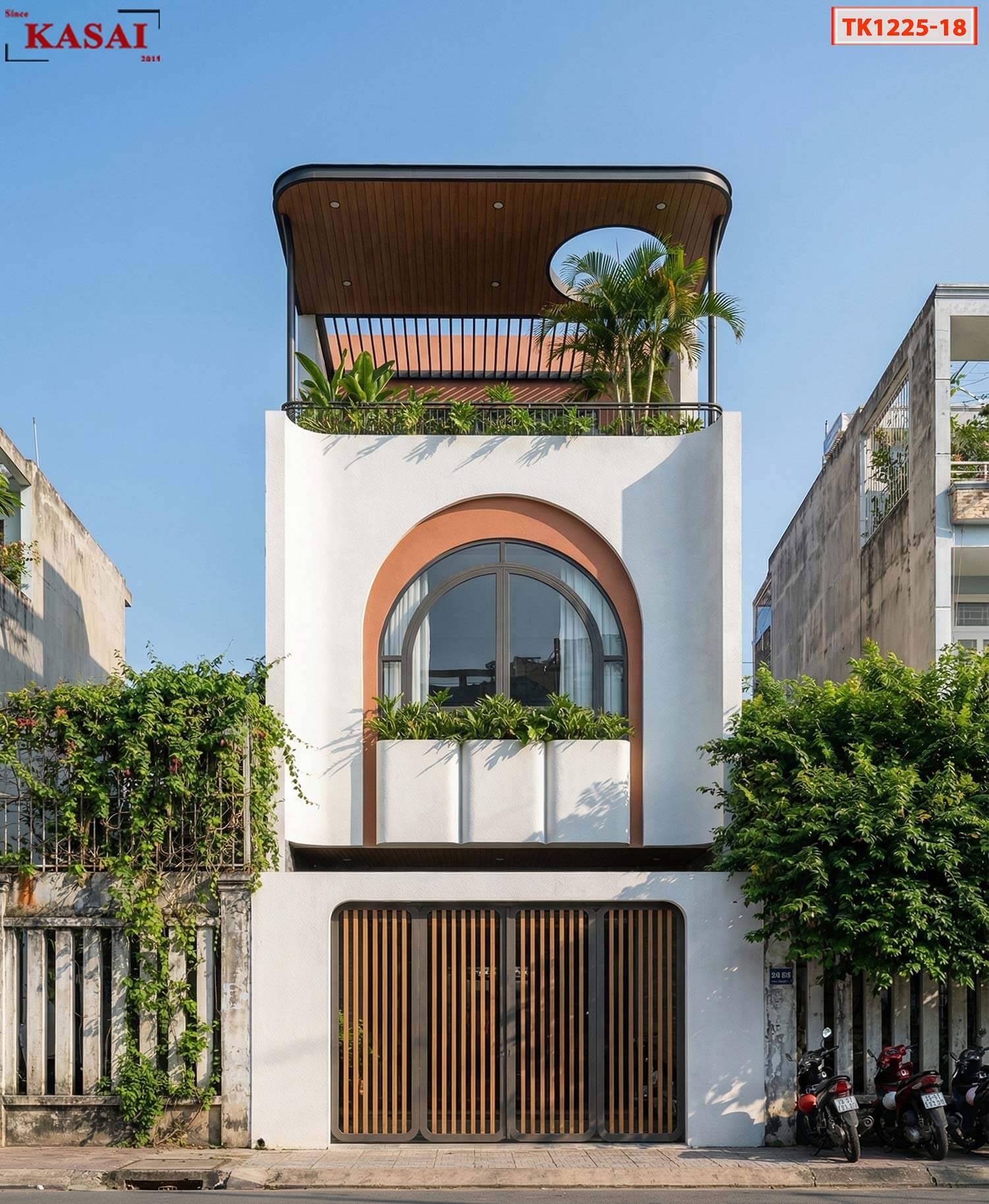 Xây nhà trên đất thóp hậu đẹp ấn tượng