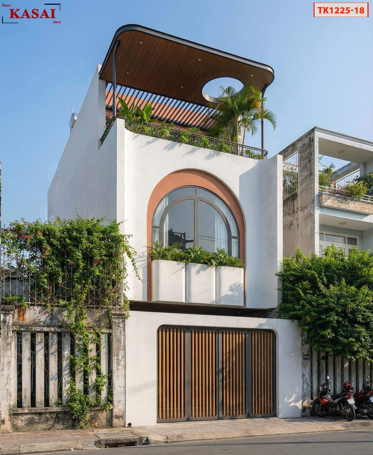 Xây nhà trên đất thóp hậu đẹp ấn tượng