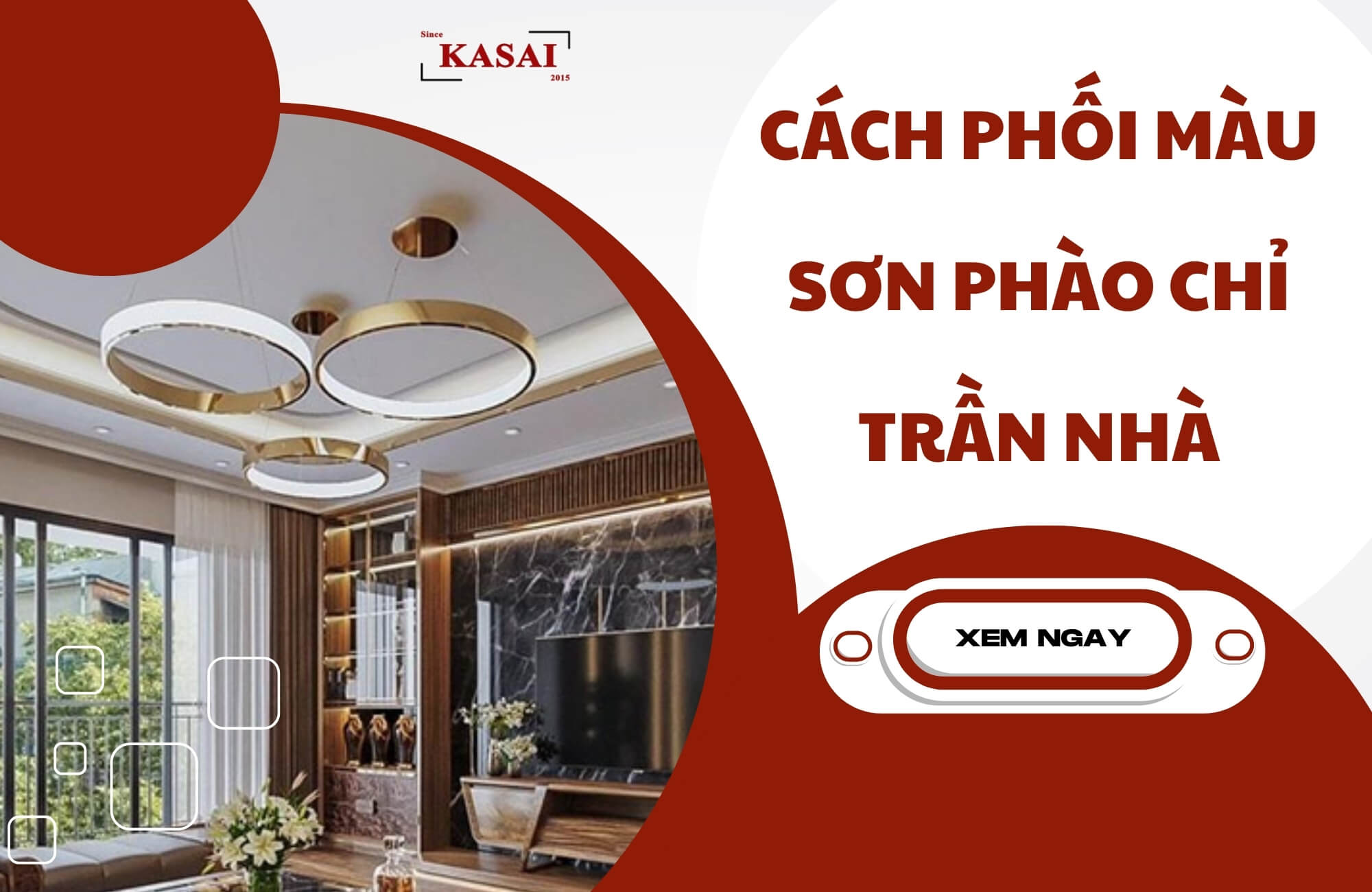 Cách phối màu sơn phào chỉ trần nhà Cách phối màu sơn phào chỉ trần nhà