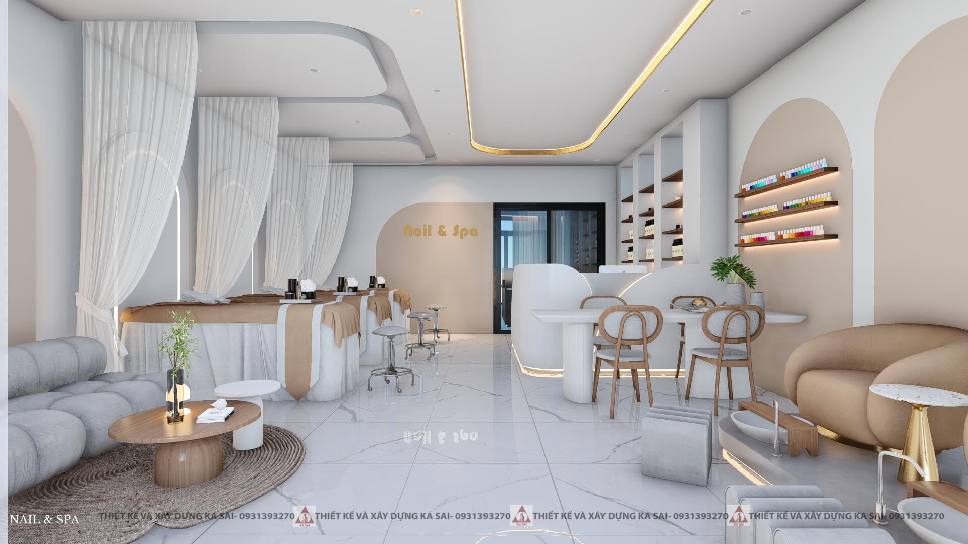 Khu vực kinh doanh mẫu nhà 6x18m đẹp