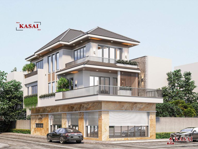 Mẫu thiết kế nhà 7x20m vừa ở vừa kinh doanh