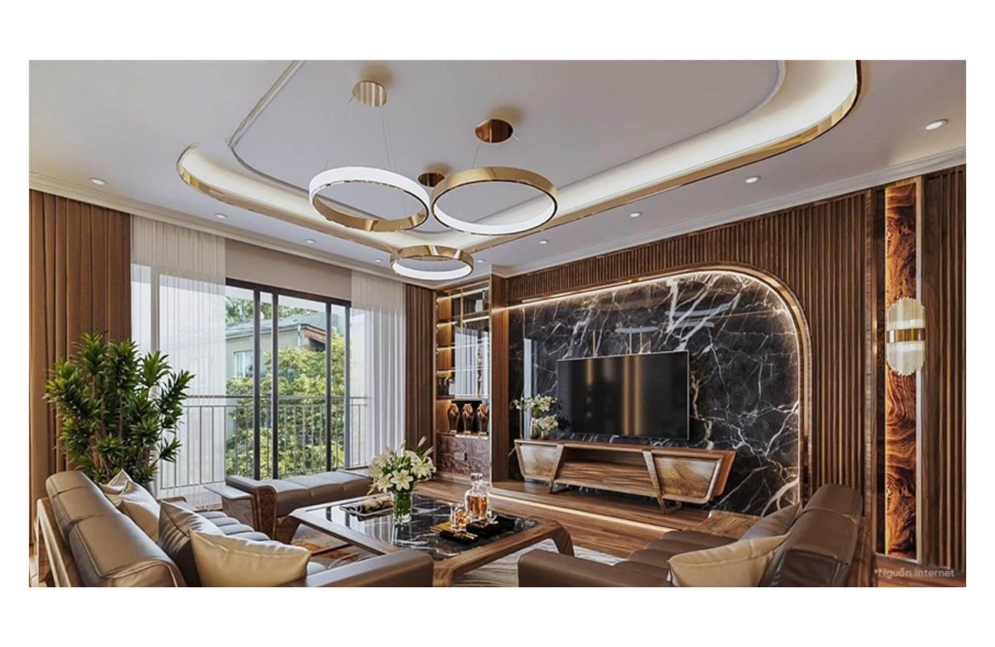 Phối màu phào chỉ trần nhà đẹp