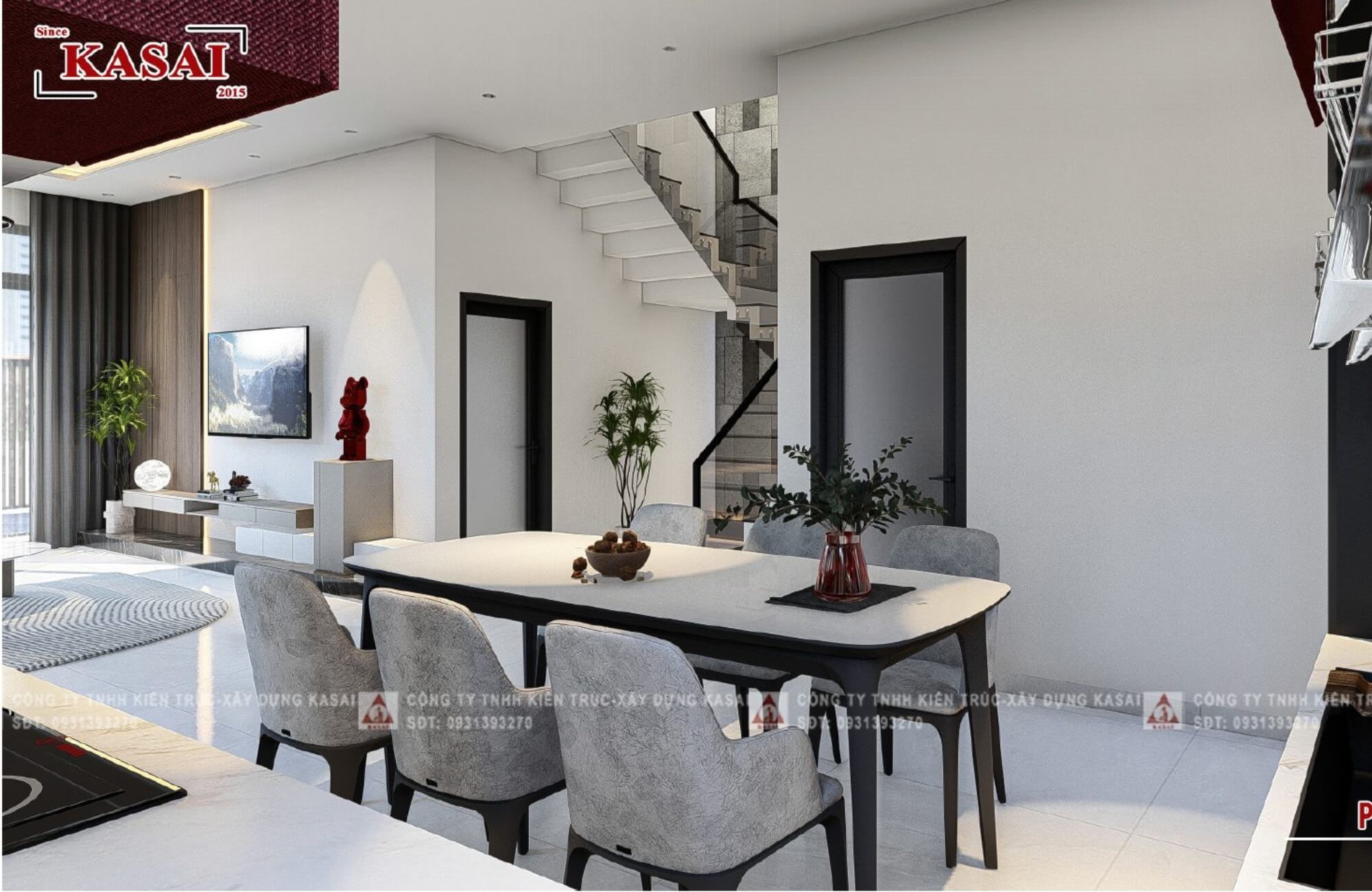 Phòng bếp mẫu nhà 2 tầng mái Nhật 5 phòng ngủ