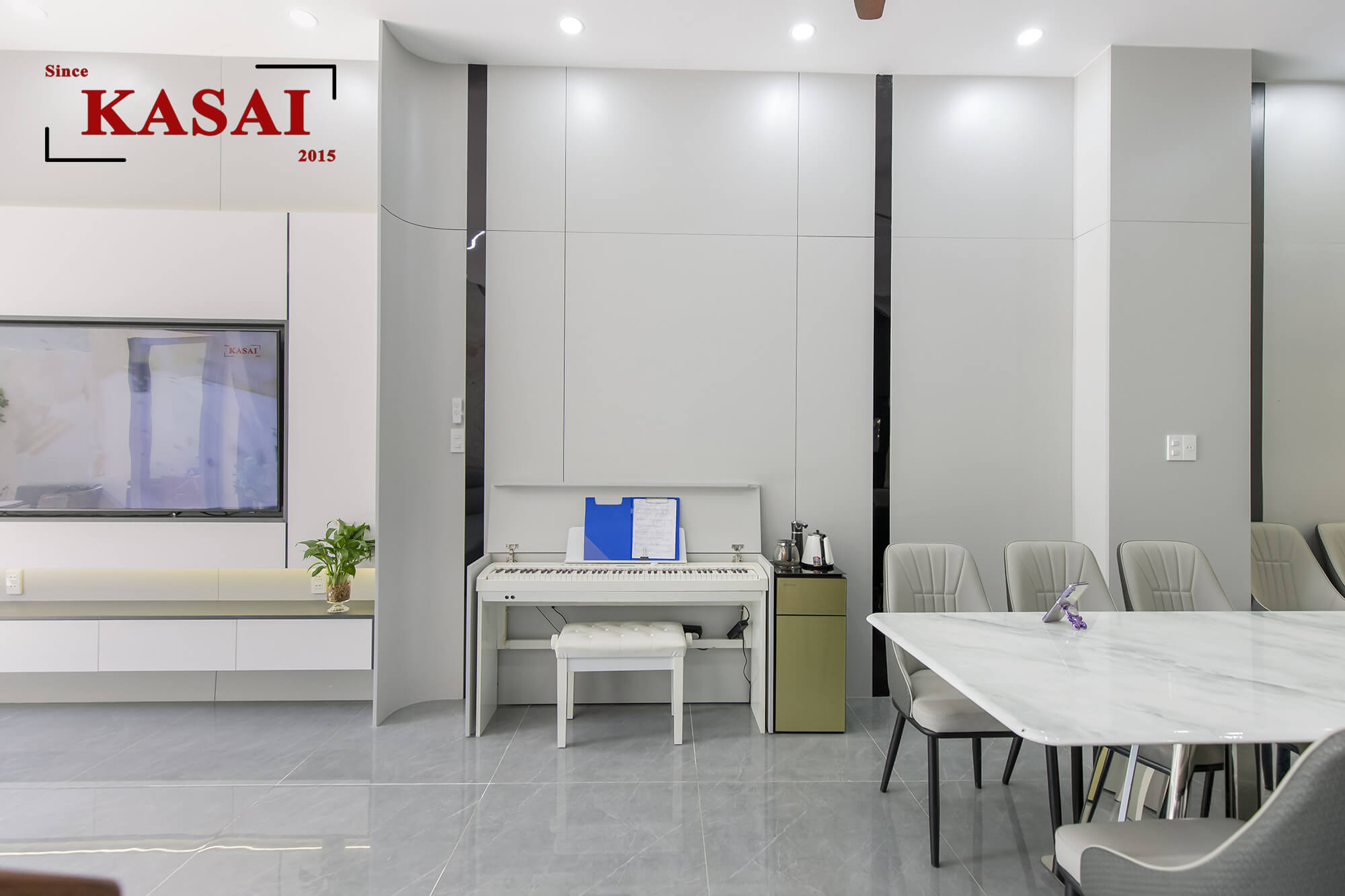 Phòng khách mẫu nhà 3 tầng hiện đại sang trọng