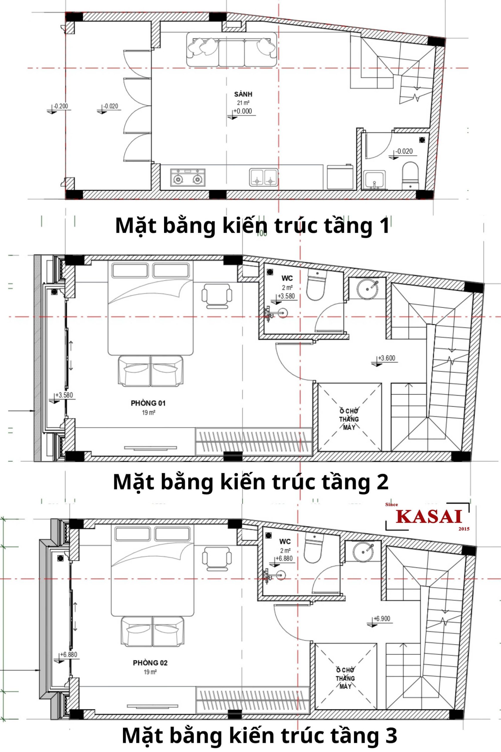 Bản vẽ thiết kế nhà phố 4x10m