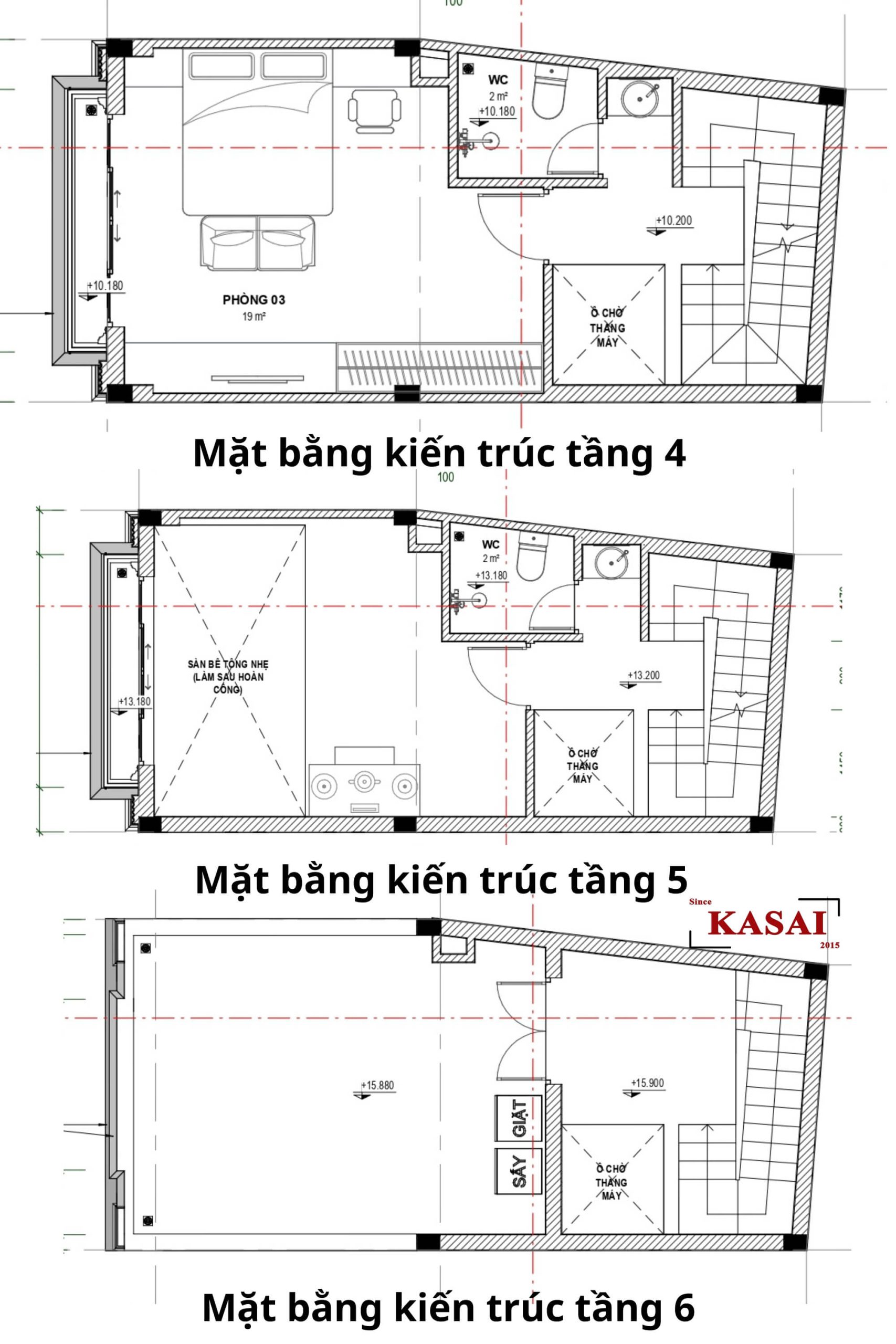 Bản vẽ thiết kế nhà phố 4x10m