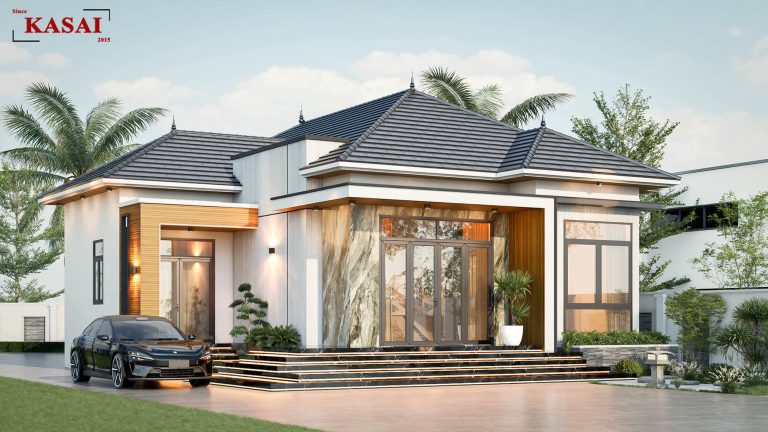 Biệt thự mặt tiền 12m 1 tầng