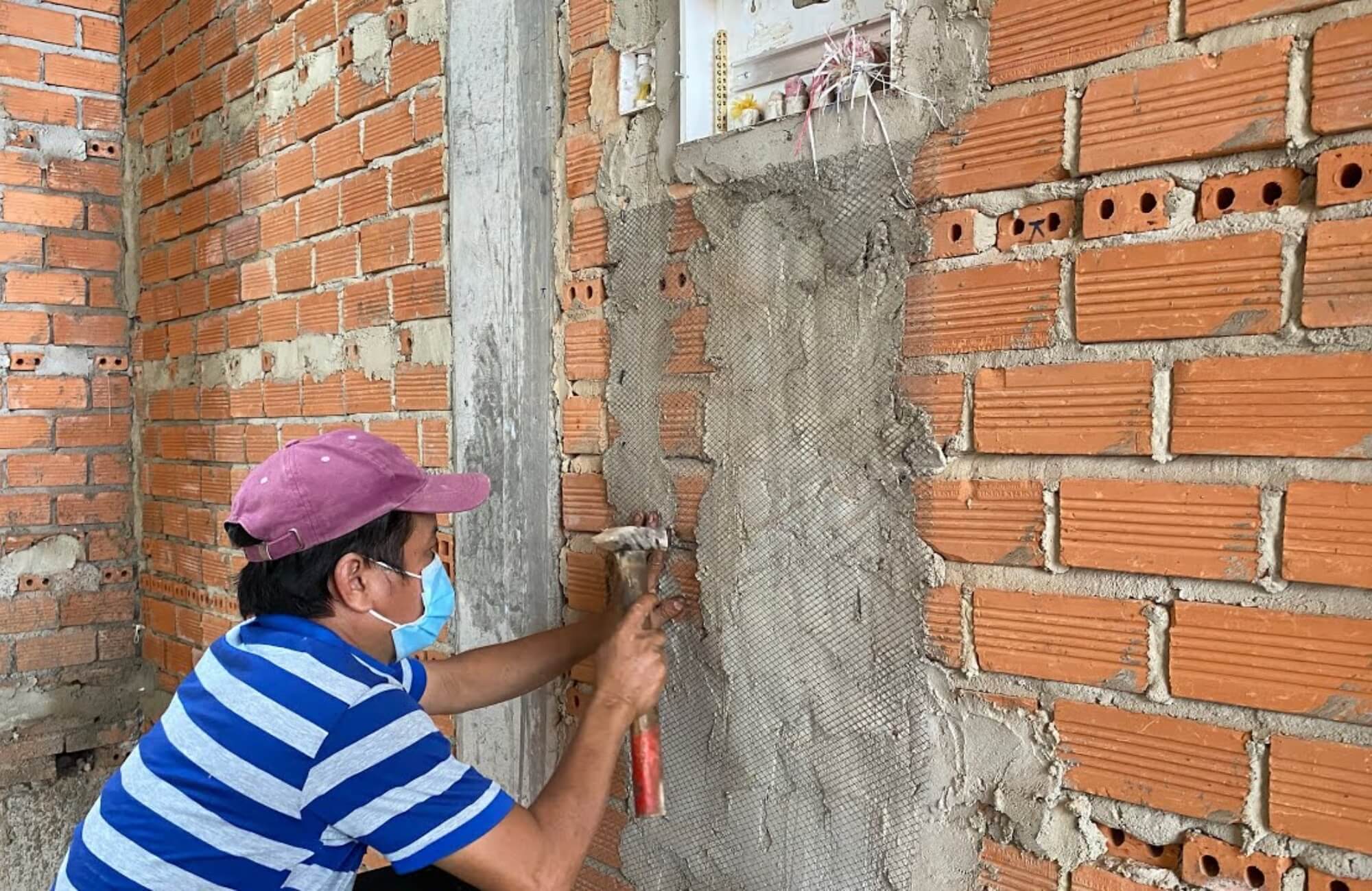 Đóng lưới trát tường
