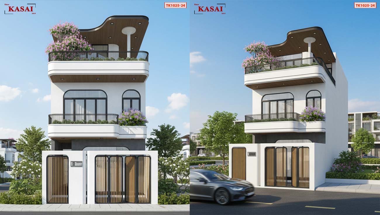 Mẫu nhà 3 tầng 7x20m đẹp