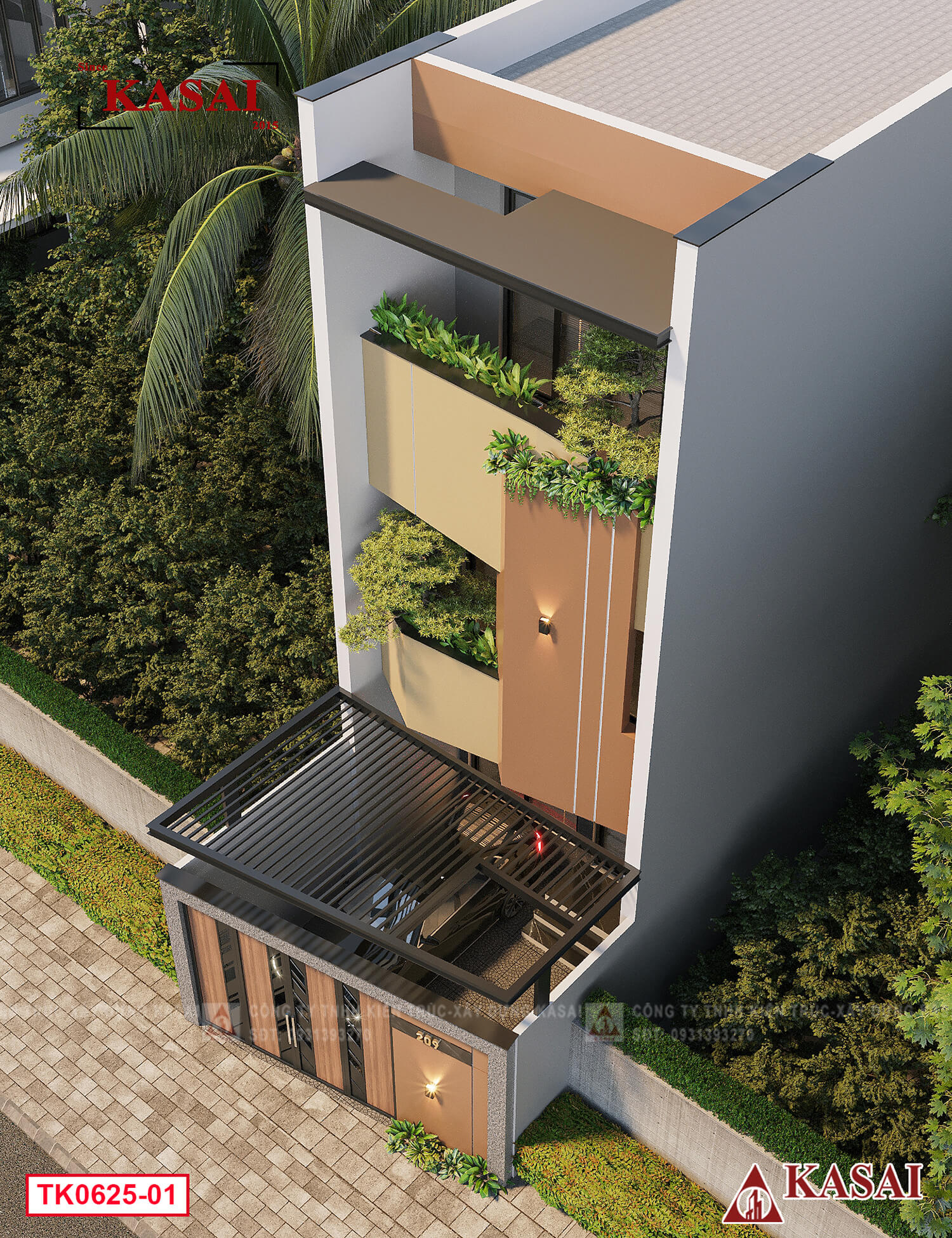 Mẫu nhà 5x16m 3 tầng