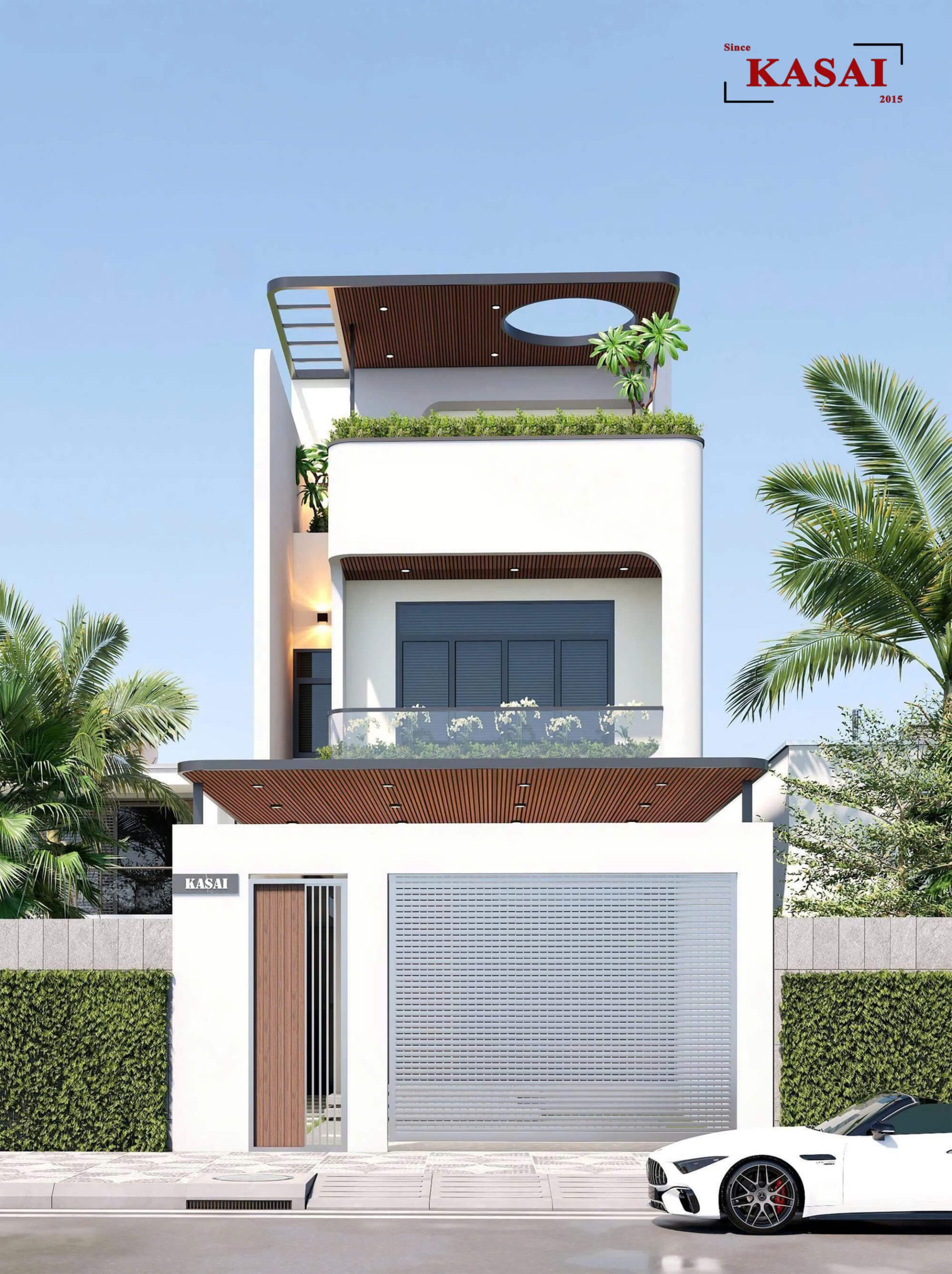 Mẫu nhà 6x25m đẹp 3 tầng tối ưu ánh sáng và không gian xanh