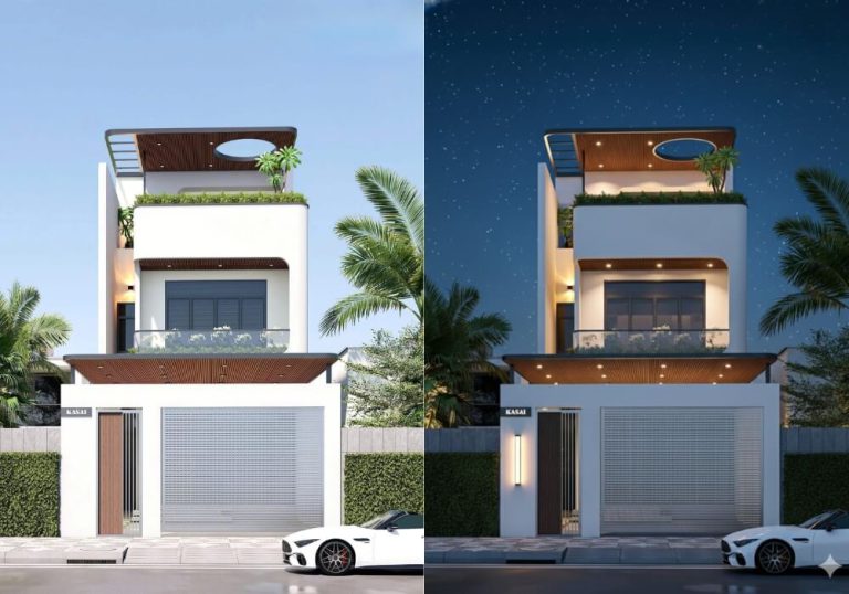 Mẫu nhà 6x25m đẹp 3 tầng