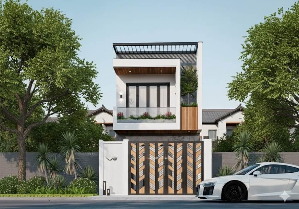 Nhà 5×20 2 tầng 3 phòng ngủ H’s House hiện đại sáng thoáng “kiểu mẫu chuẩn”