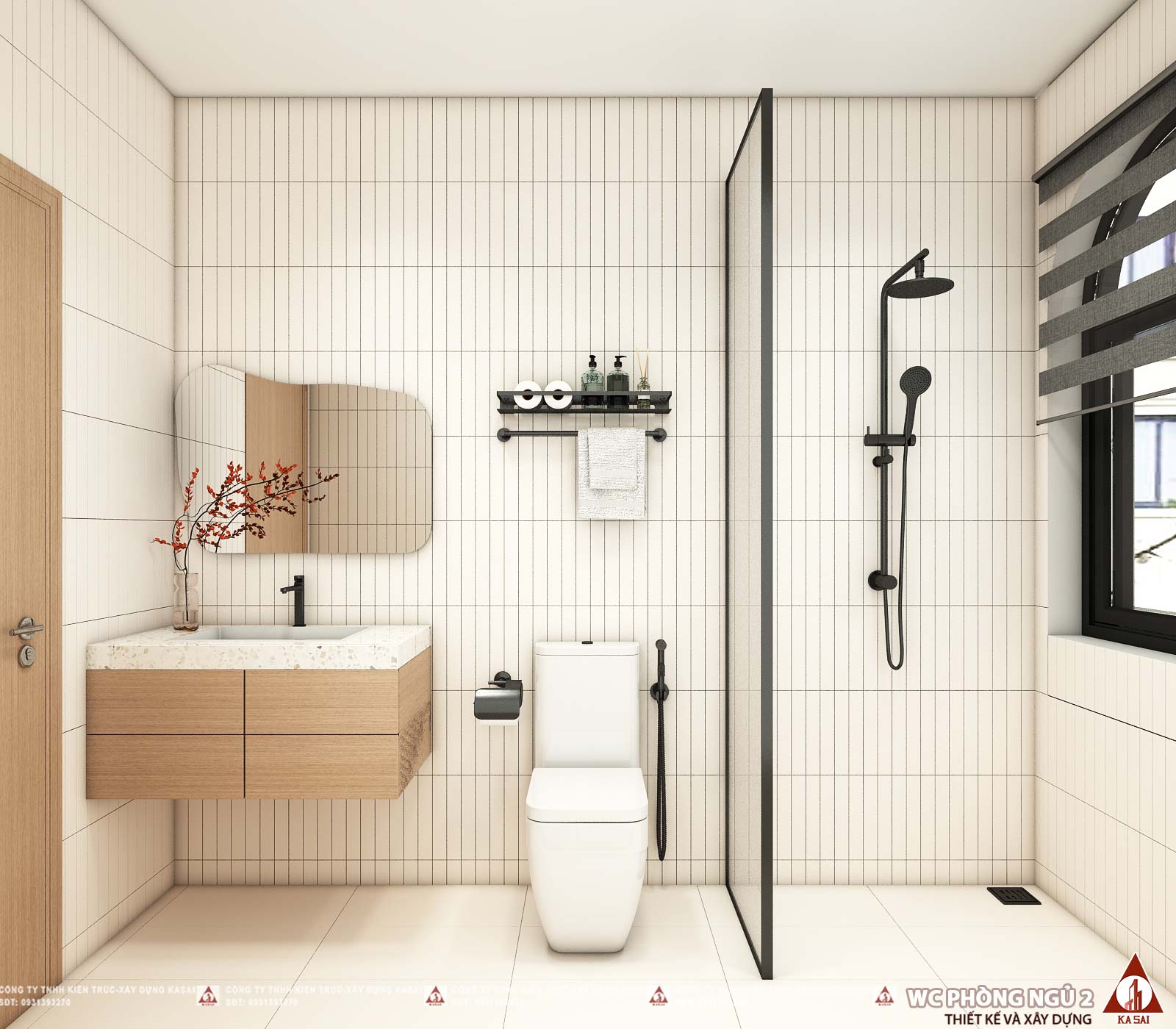 Phòng WC nhà 3 tầng 7x20m