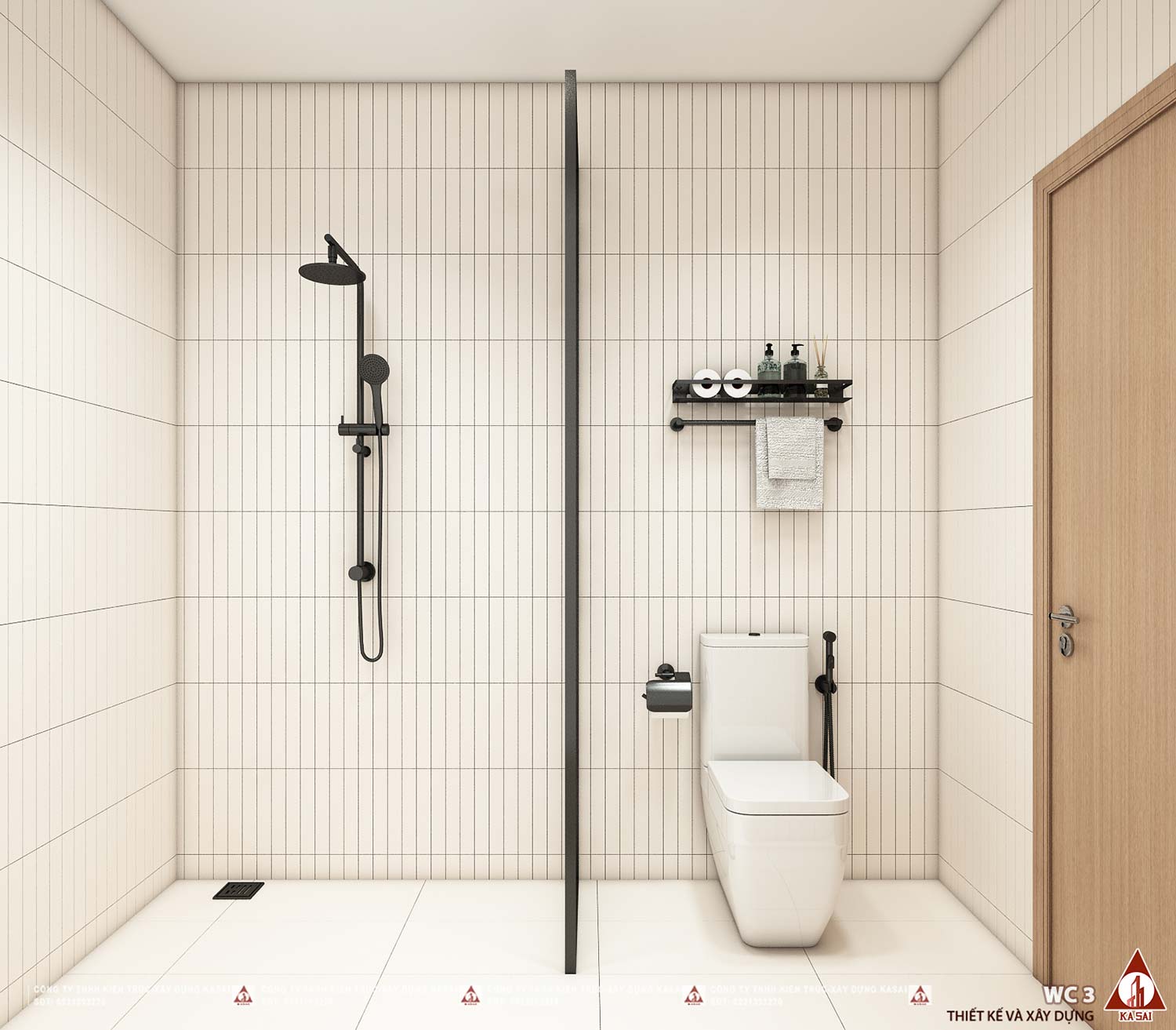Phòng WC nhà 3 tầng 7x20m