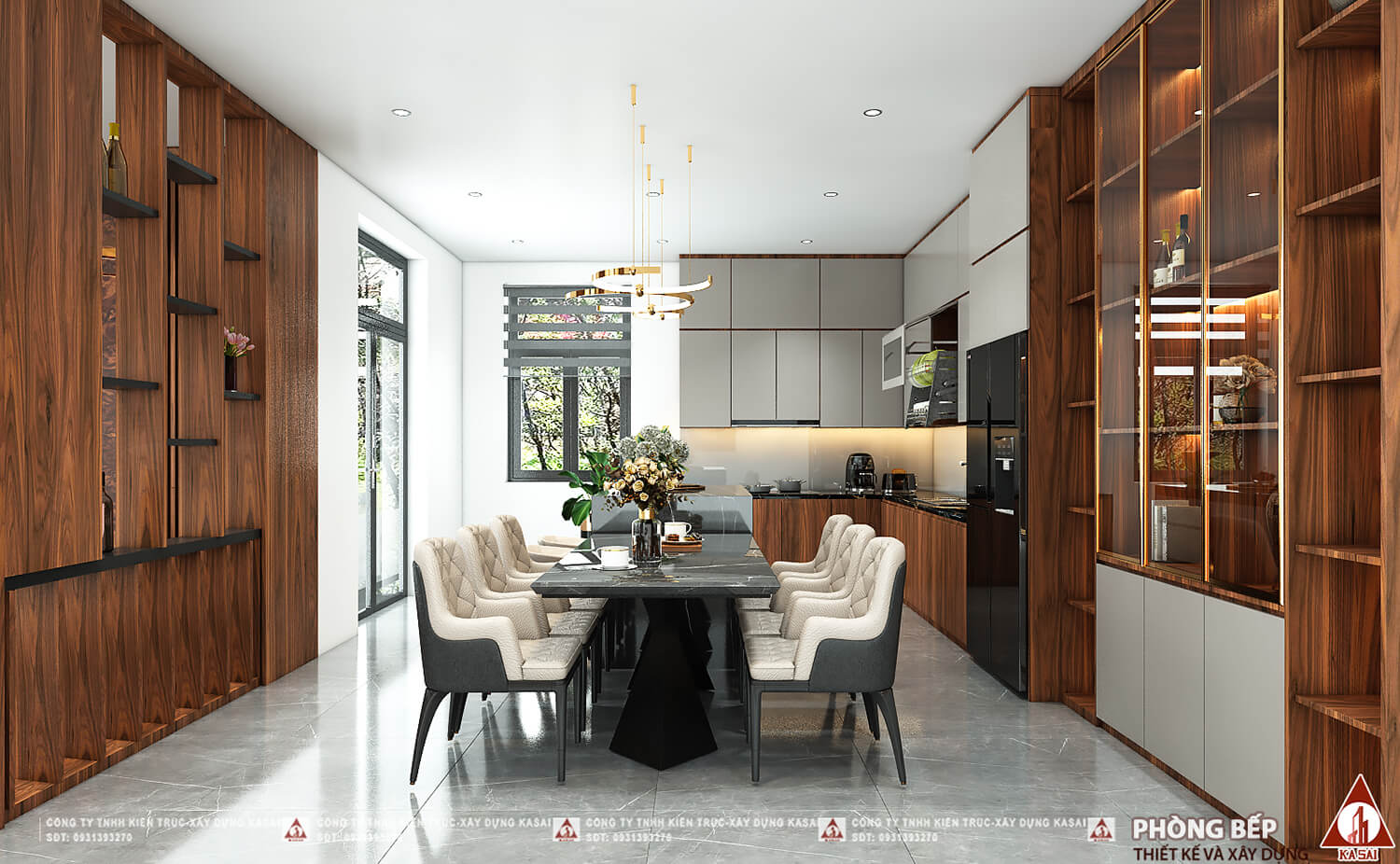 Phòng bếp mẫu nhà cấp 4 mặt tiền 12m