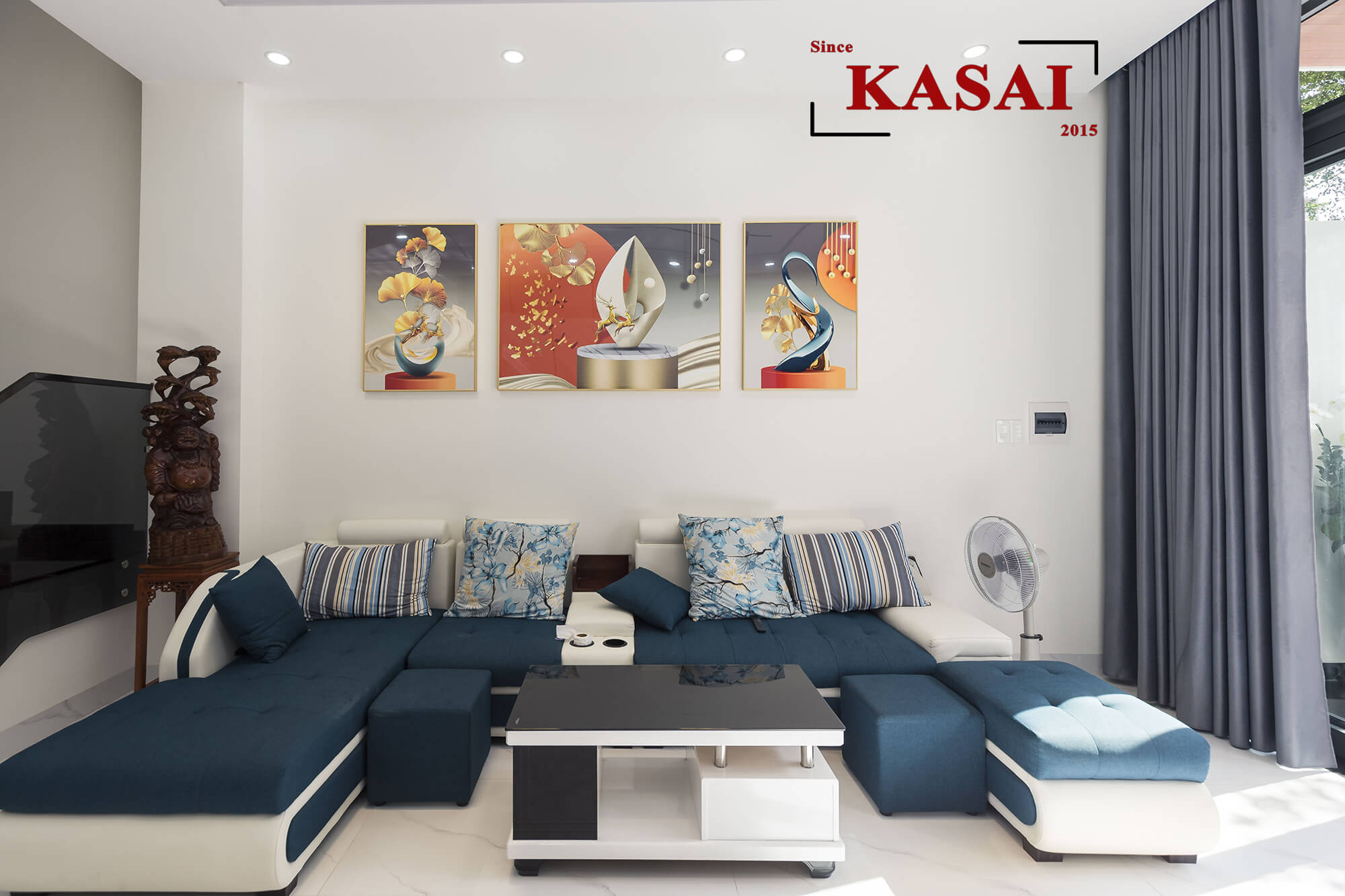 Phòng khách nhà 3 tầng Đà Nẵng A's House