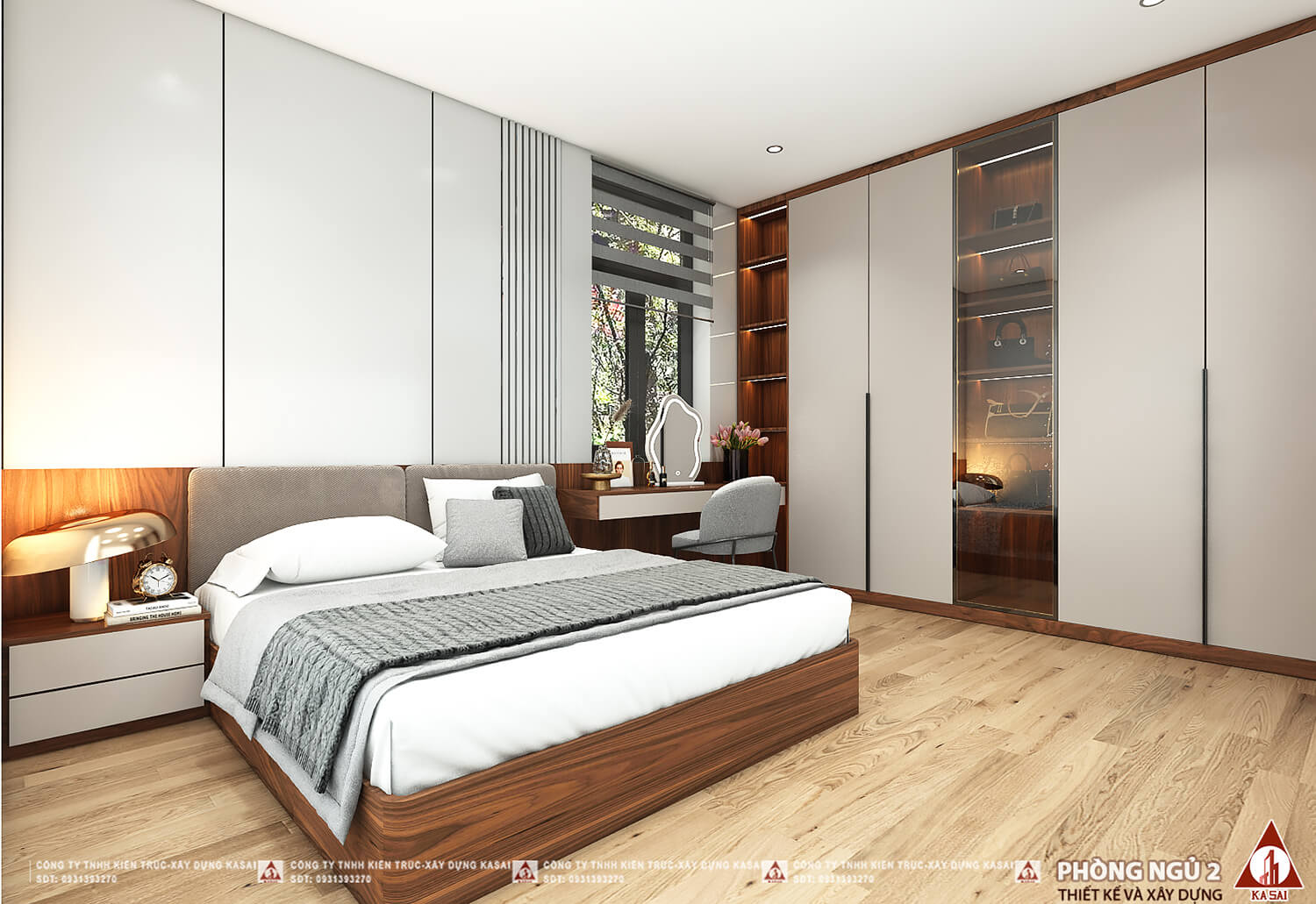 Phòng ngủ 2 mẫu nhà cấp 4 mặt tiền 12m