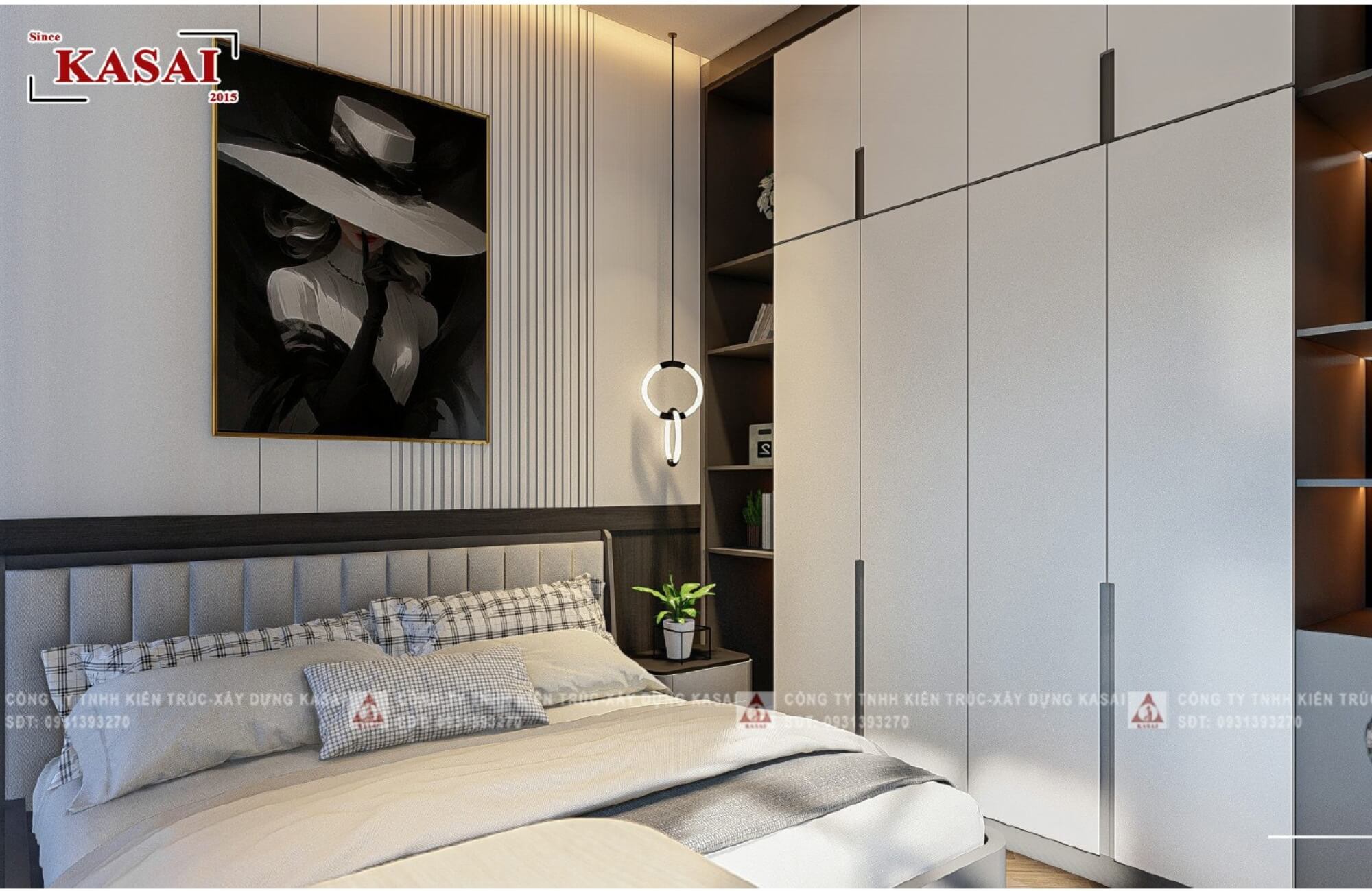 Phòng ngủ 3 thiết kế nhà 7x20m 3 tầng