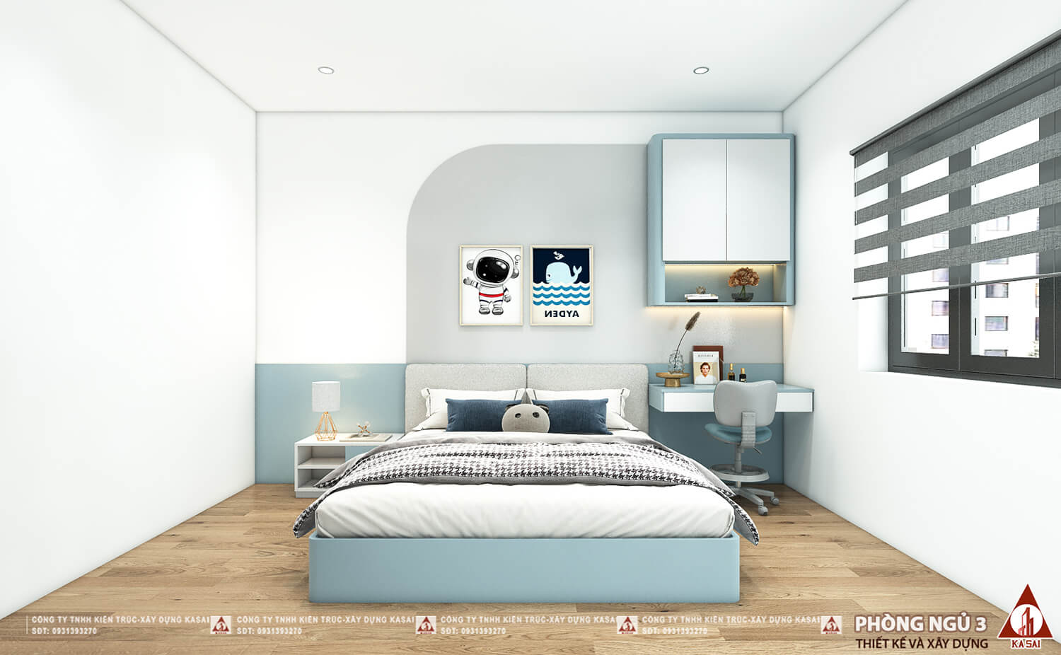 Phòng ngủ 3 nhà 2 tầng mặt tiền 6m mái Nhật