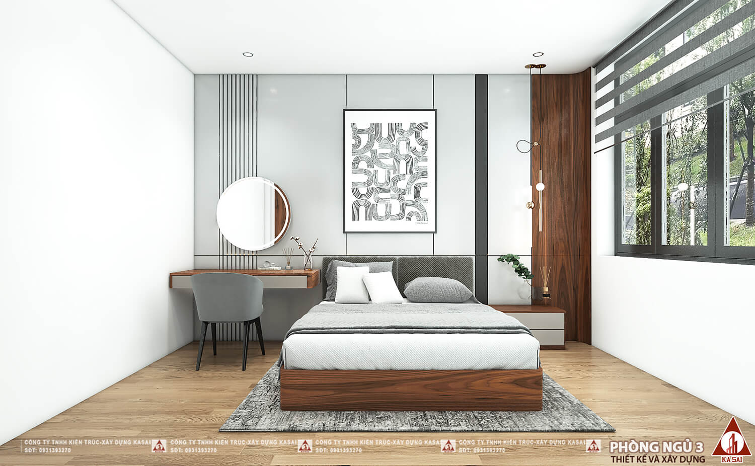 Phòng ngủ 3 mẫu nhà cấp 4 mặt tiền 12m