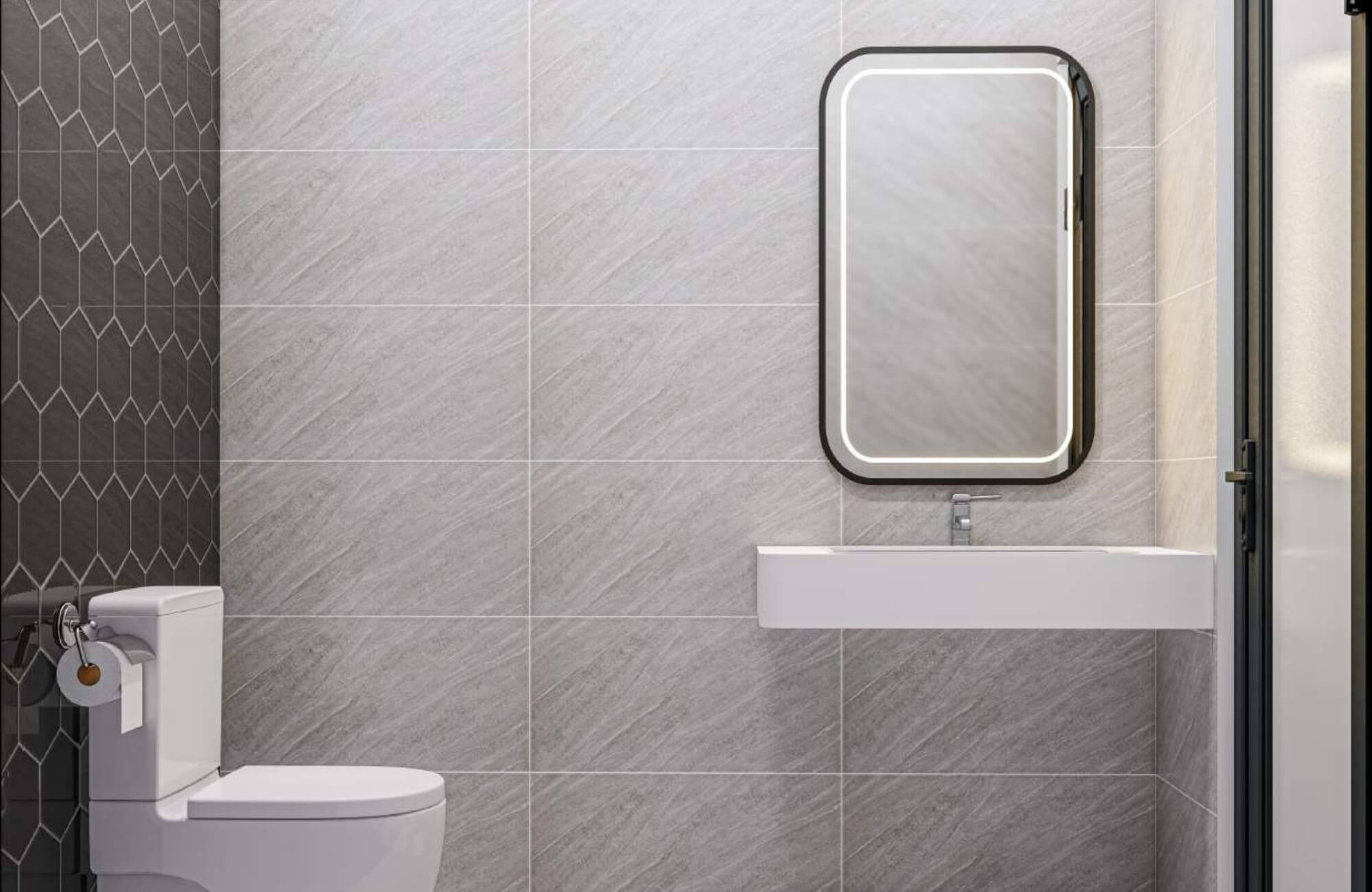 Phòng WC mẫu nhà 5x14m 3 tầng