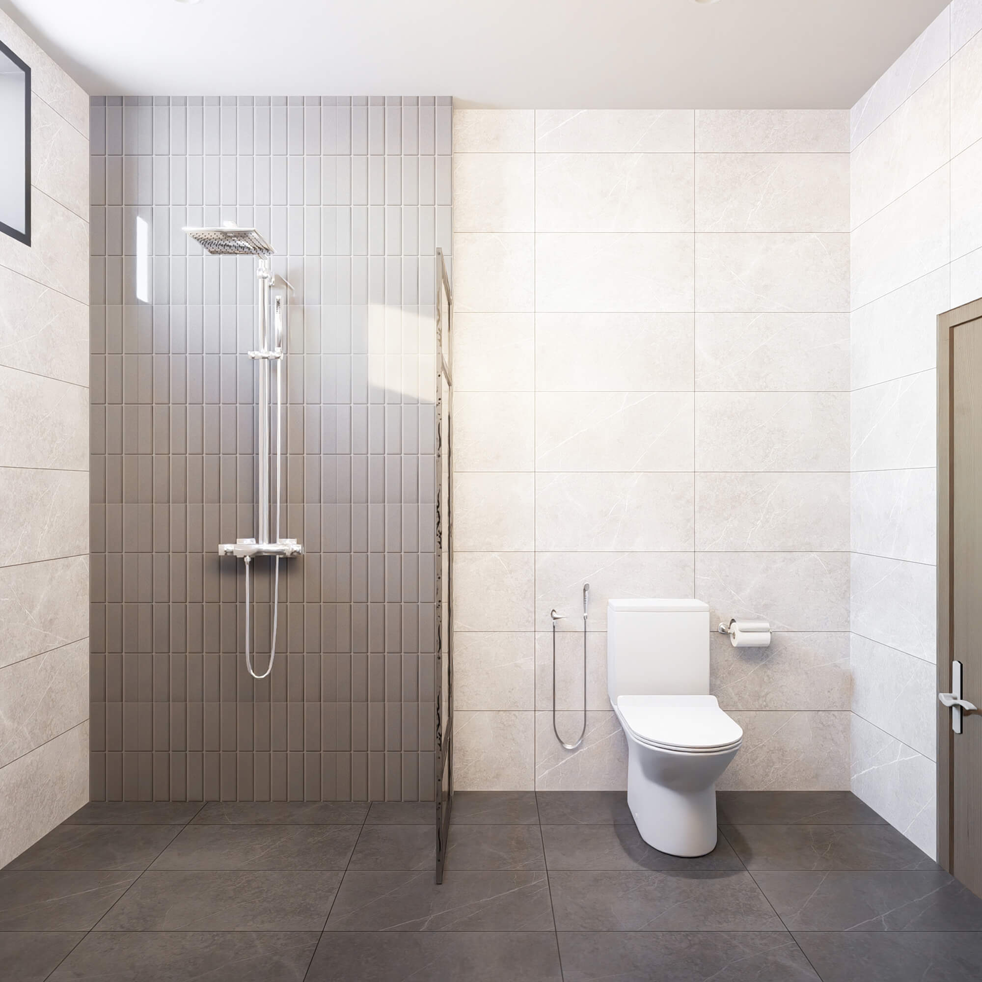 Phòng WC nhà 2 tầng 5x21m