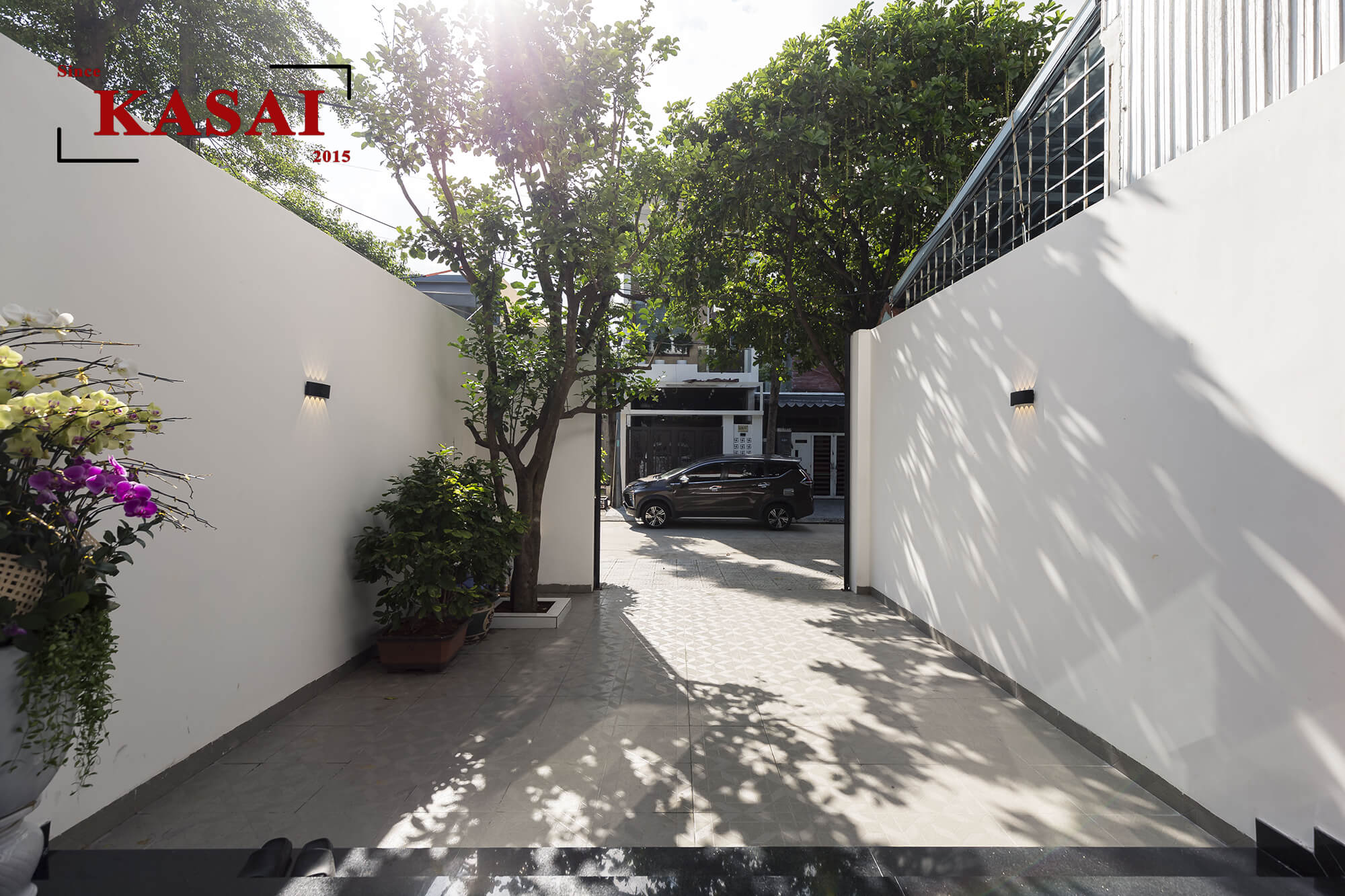 Sân trước nhà 3 tầng Đà Nẵng A's House