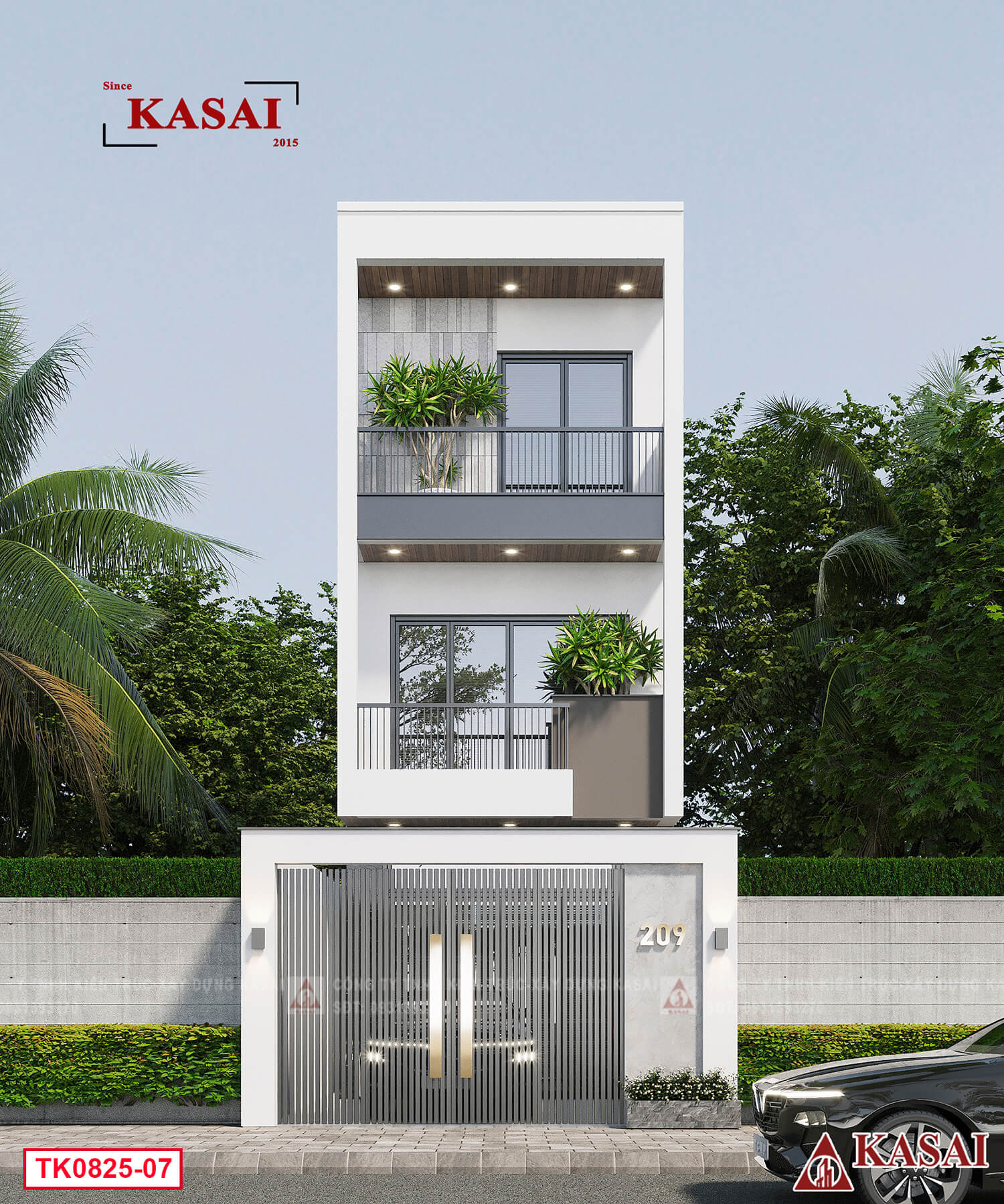 Bản vẽ nhà 4×11 nhỏ gọn vuông vức mà sang trọng giữa phố