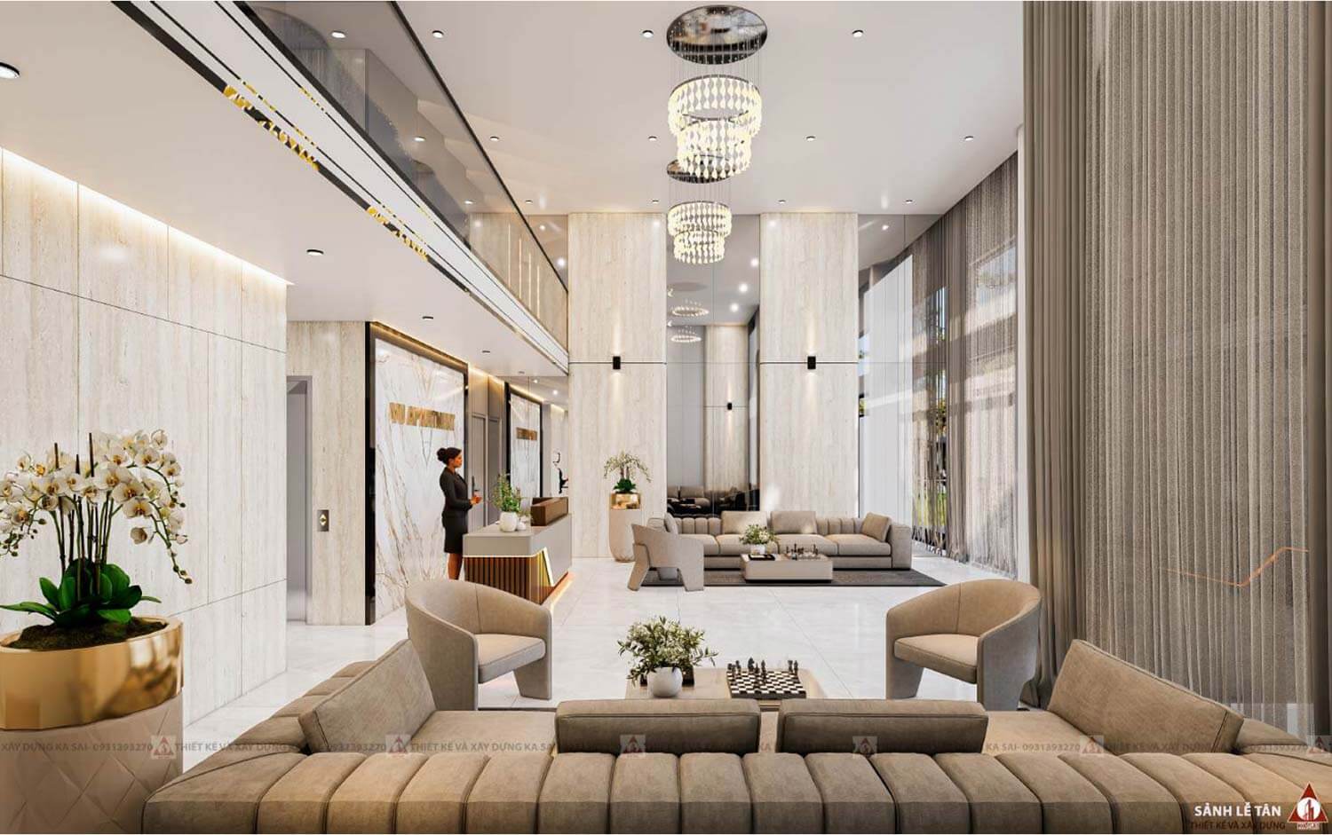 Khu vực lễ tân Apartment Đà Nẵng