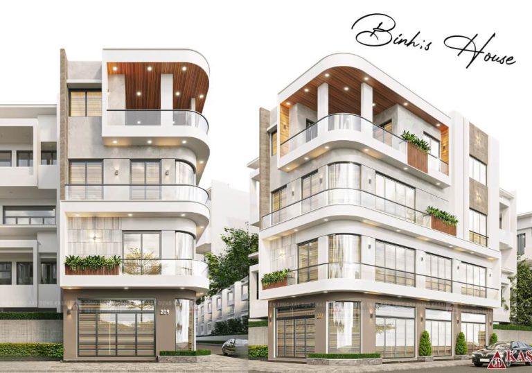 Mẫu nhà 7,5 x15 4 tầng