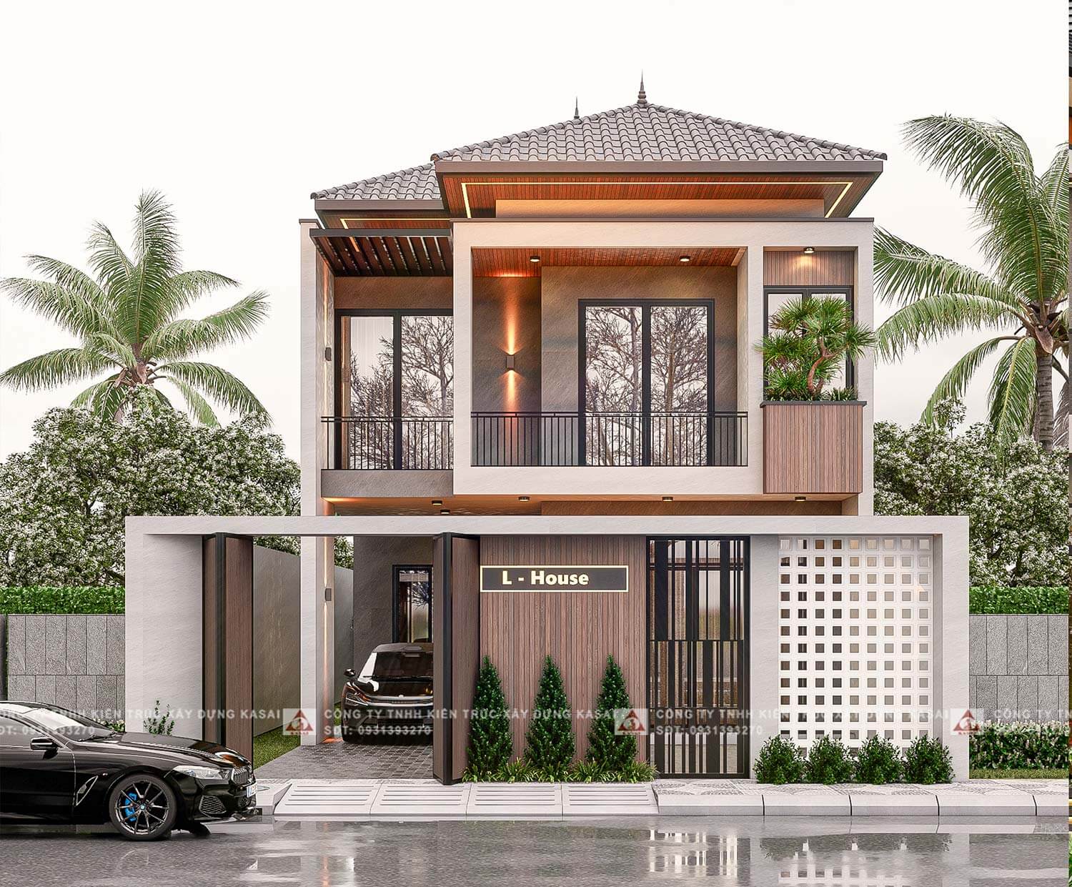 Mẫu nhà 9x15m 2 tầng đẹp