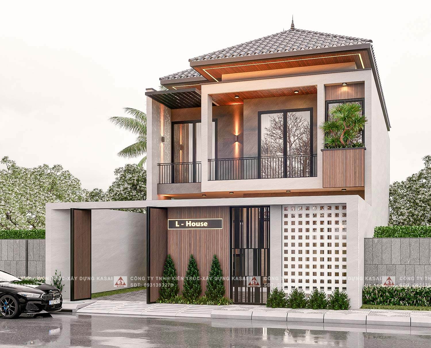 Mẫu nhà 9x15m 2 tầng đẹp