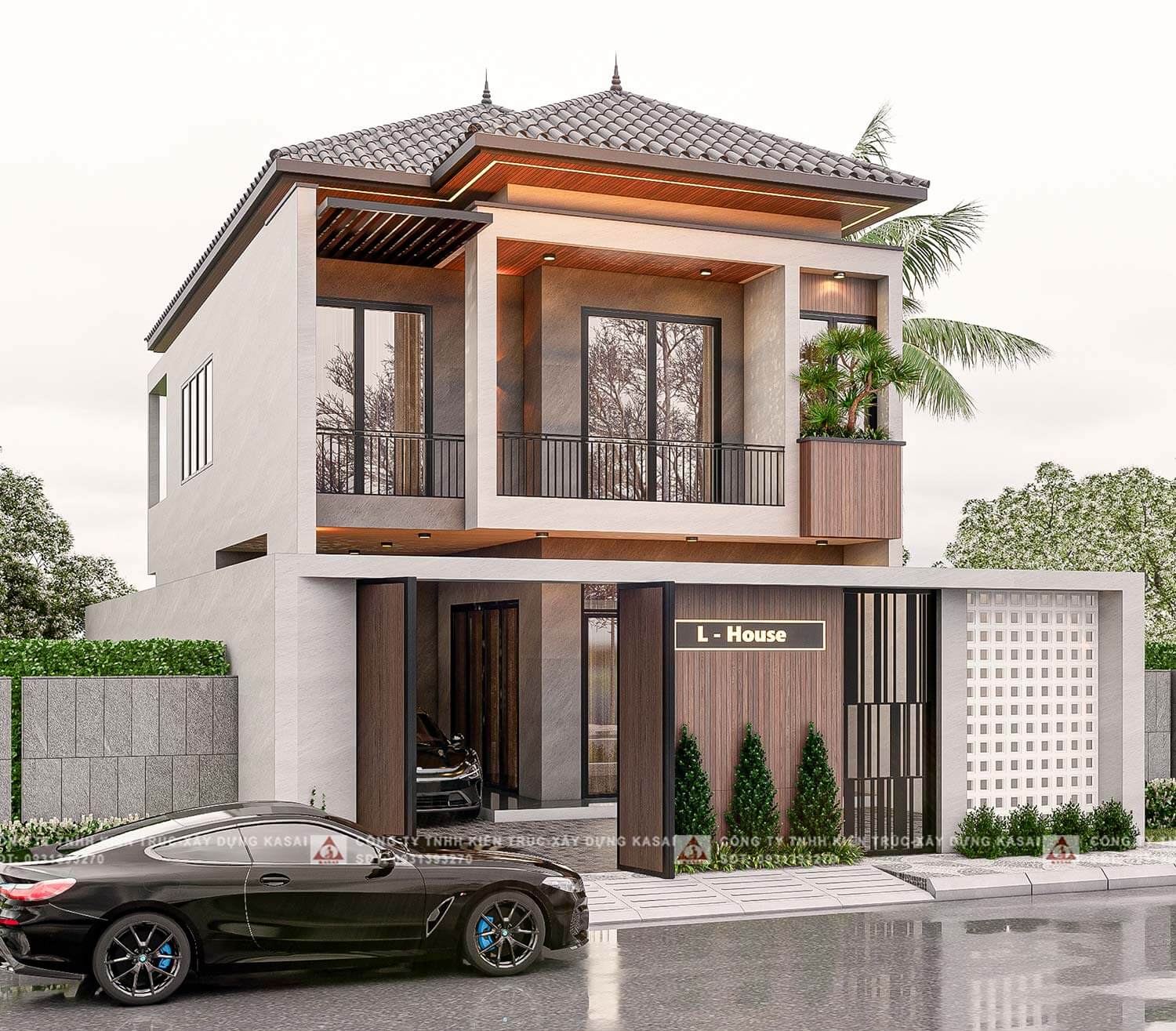 Mẫu nhà 9x15m 2 tầng đẹp