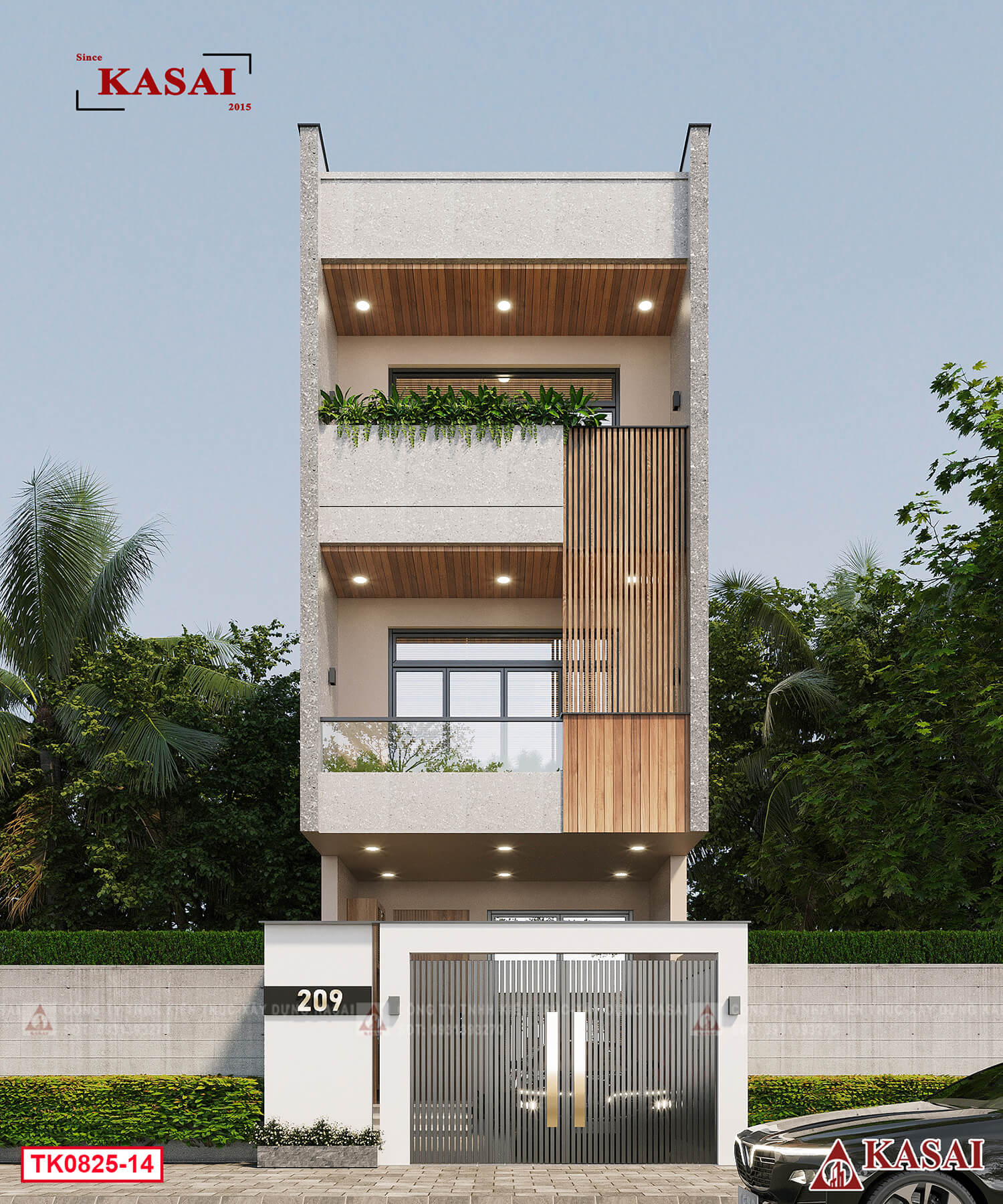 Thiết kế nhà phố 3 tầng gây ấn tượng với mặt tiền tinh gọn, ánh sáng hài hòa