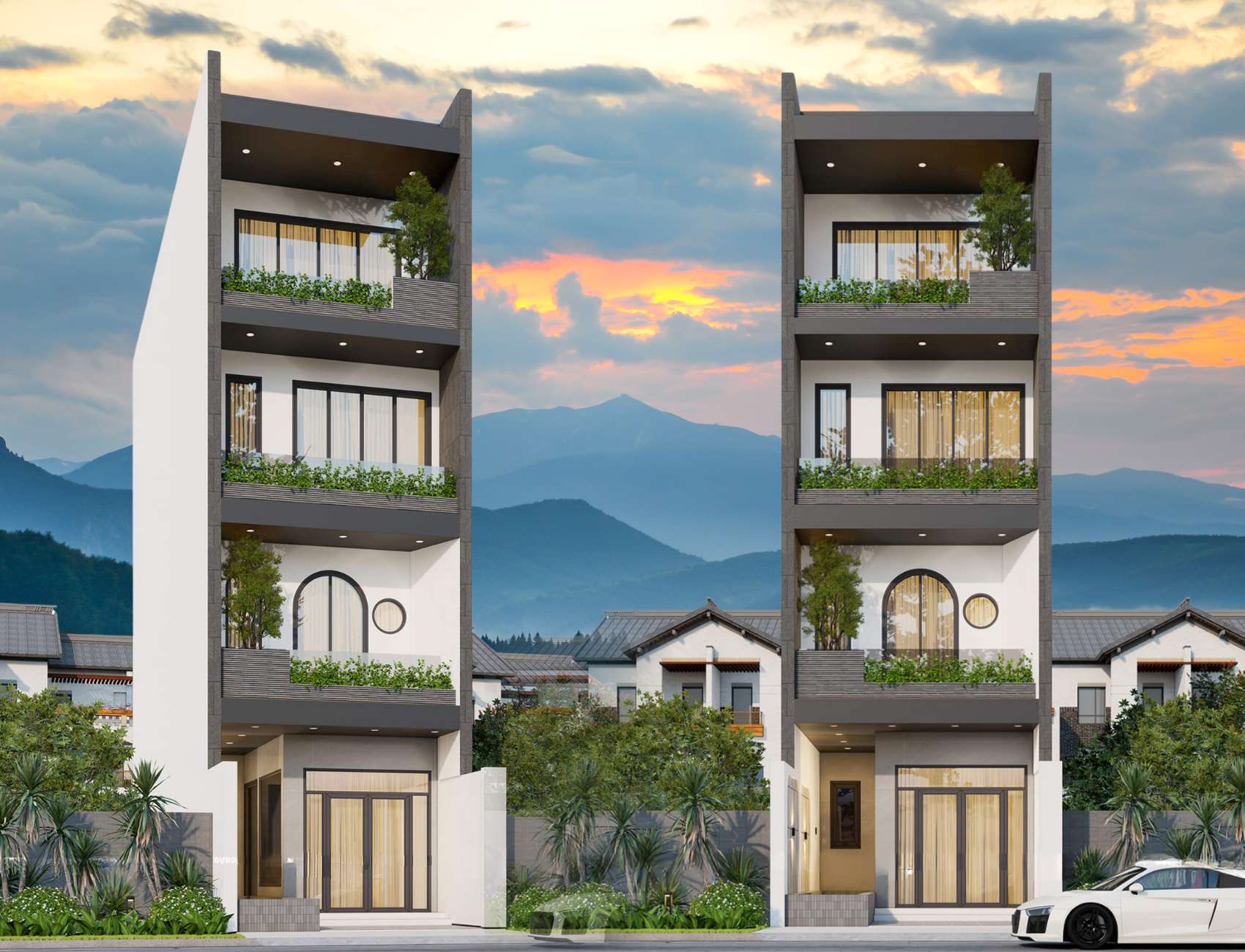 Nhà phố 4 tầng hiện đại đơn giản ở Đà Nẵng không gian sống lý tưởng cho gia đình