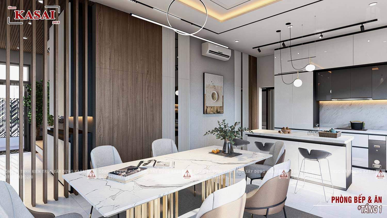 Phòng ăn biệt thự hiện đại