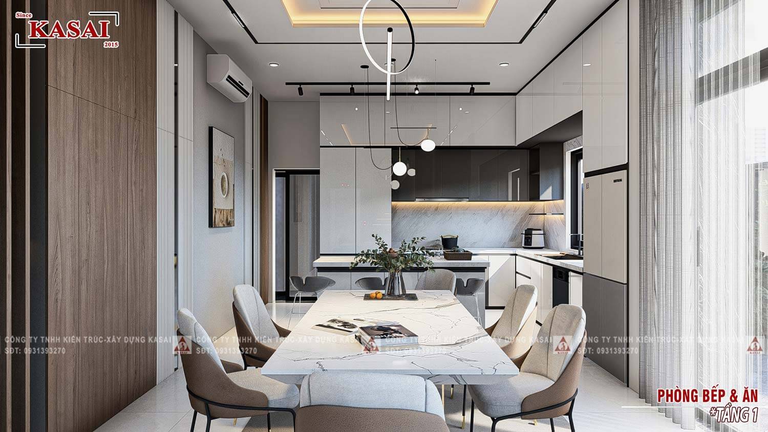 Phòng ăn biệt thự hiện đại