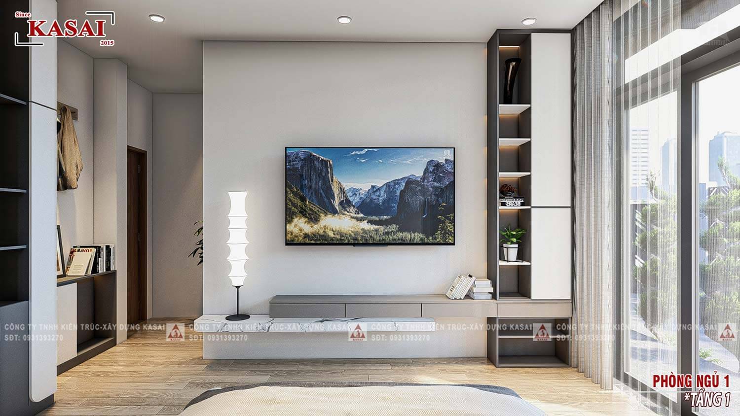 Phòng ngủ 1 biệt thự hiện đại