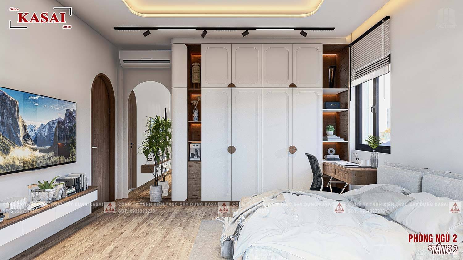 Phòng ngủ 2 biệt thự hiện đại